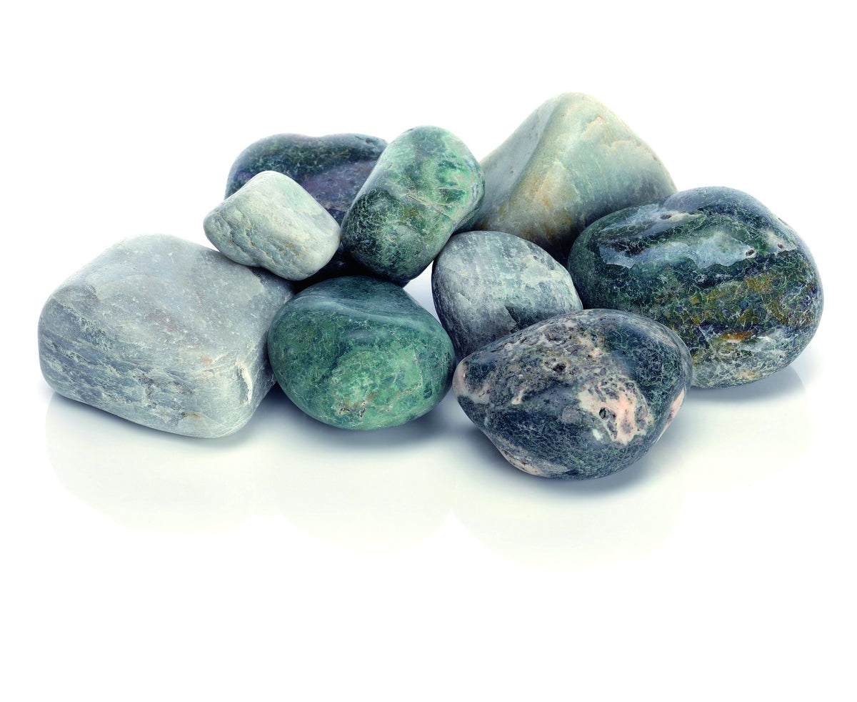 Biorb Marble Pebble Set, Solid Aquarium Decorations, Green