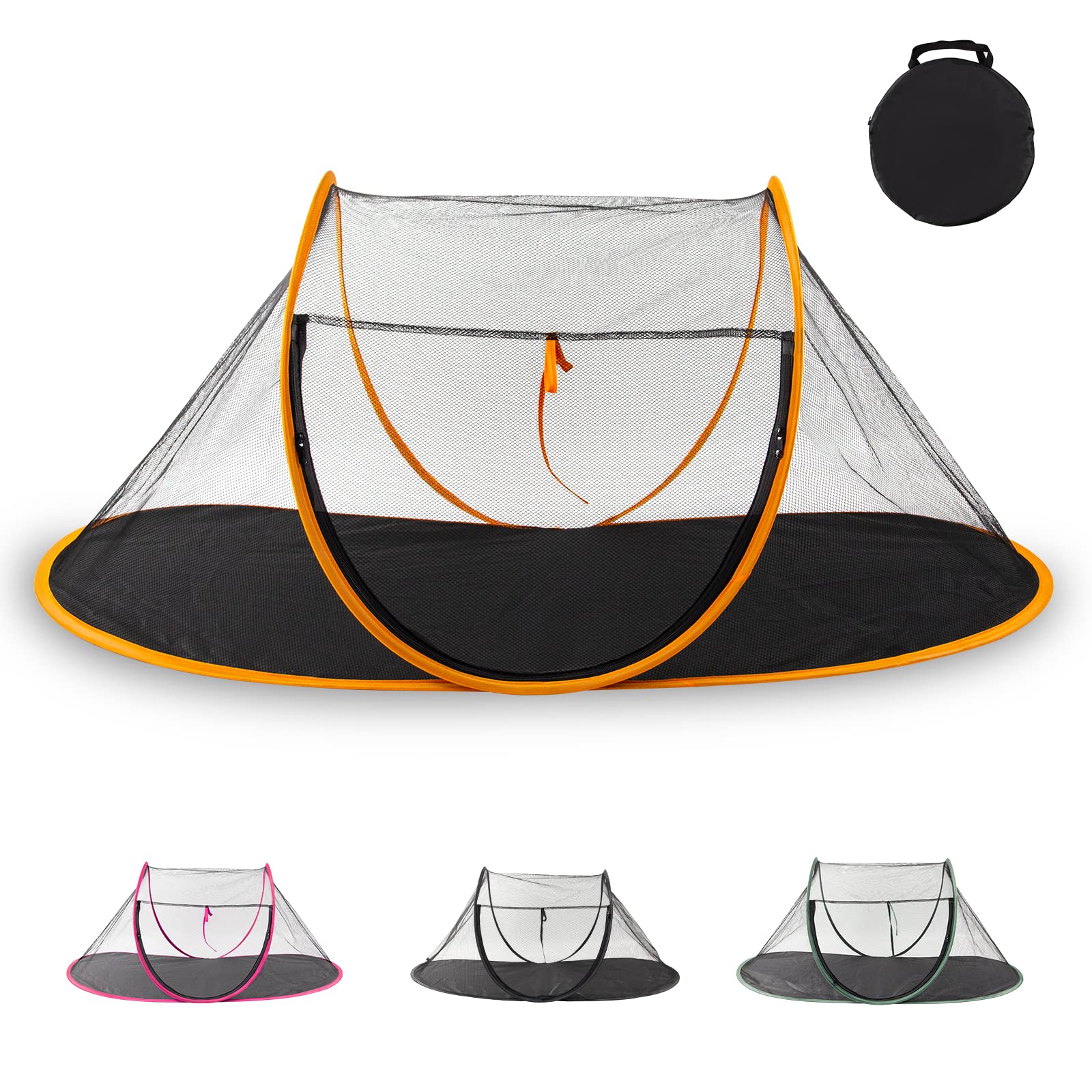 Outdoor Cat Enclosures, Portable Cat Tent For Bearded Dragon, Dogs And Small Animals, Cat Outdoor Tent With Foldable Bag(Orange)