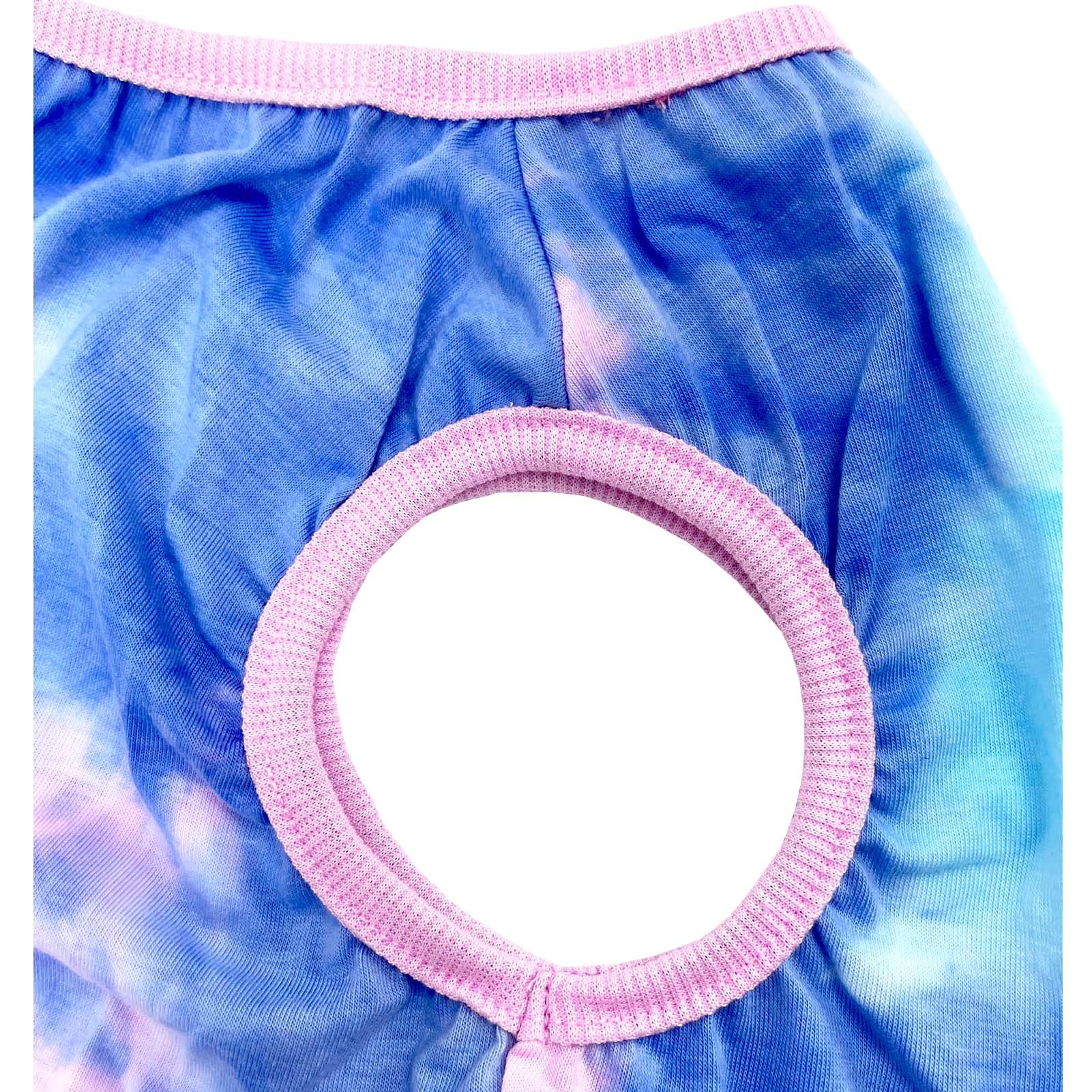 D.E.E Cotton Dog Shirts Large Tie Dye Dog Clothes Lightweight Girl Boy Big (Vestpink, 4X-Large)