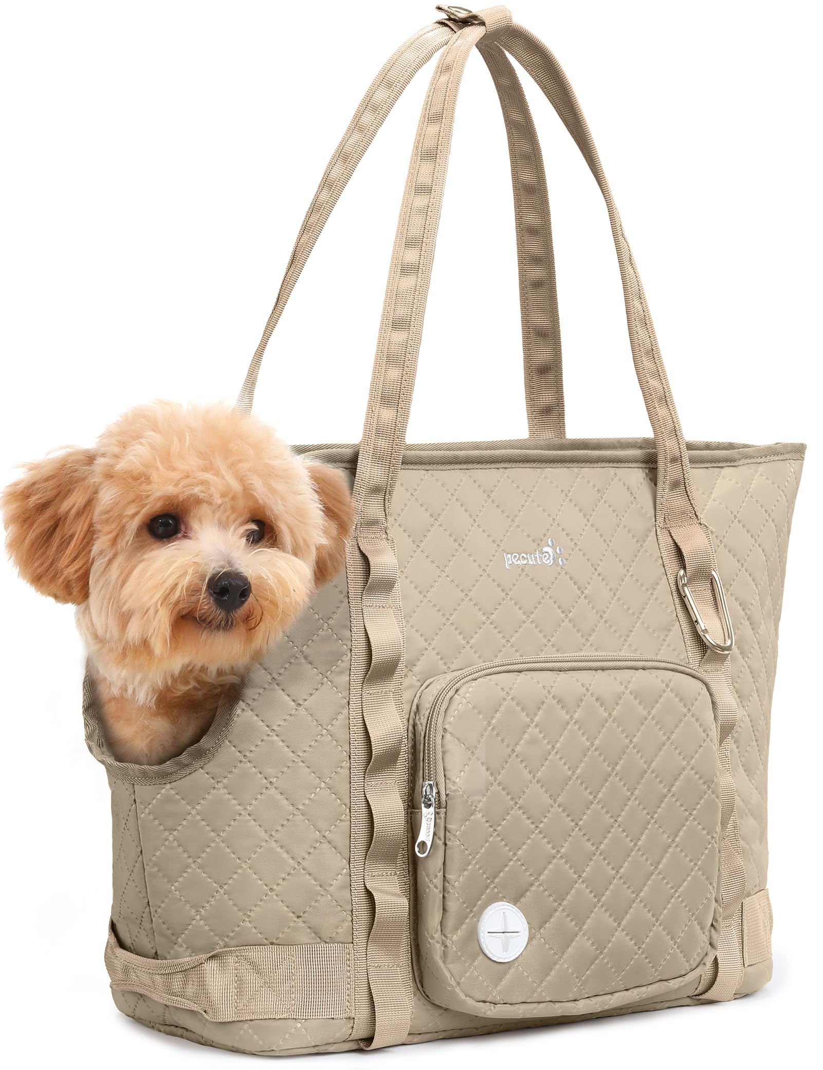 Pecute Dog Purse Carrier, Dog Carrier With Pockets For Small Dogs, Fits Dogs 5.5 Lbs To 11 Lbs, Lightweight Dog And Puppies Tote