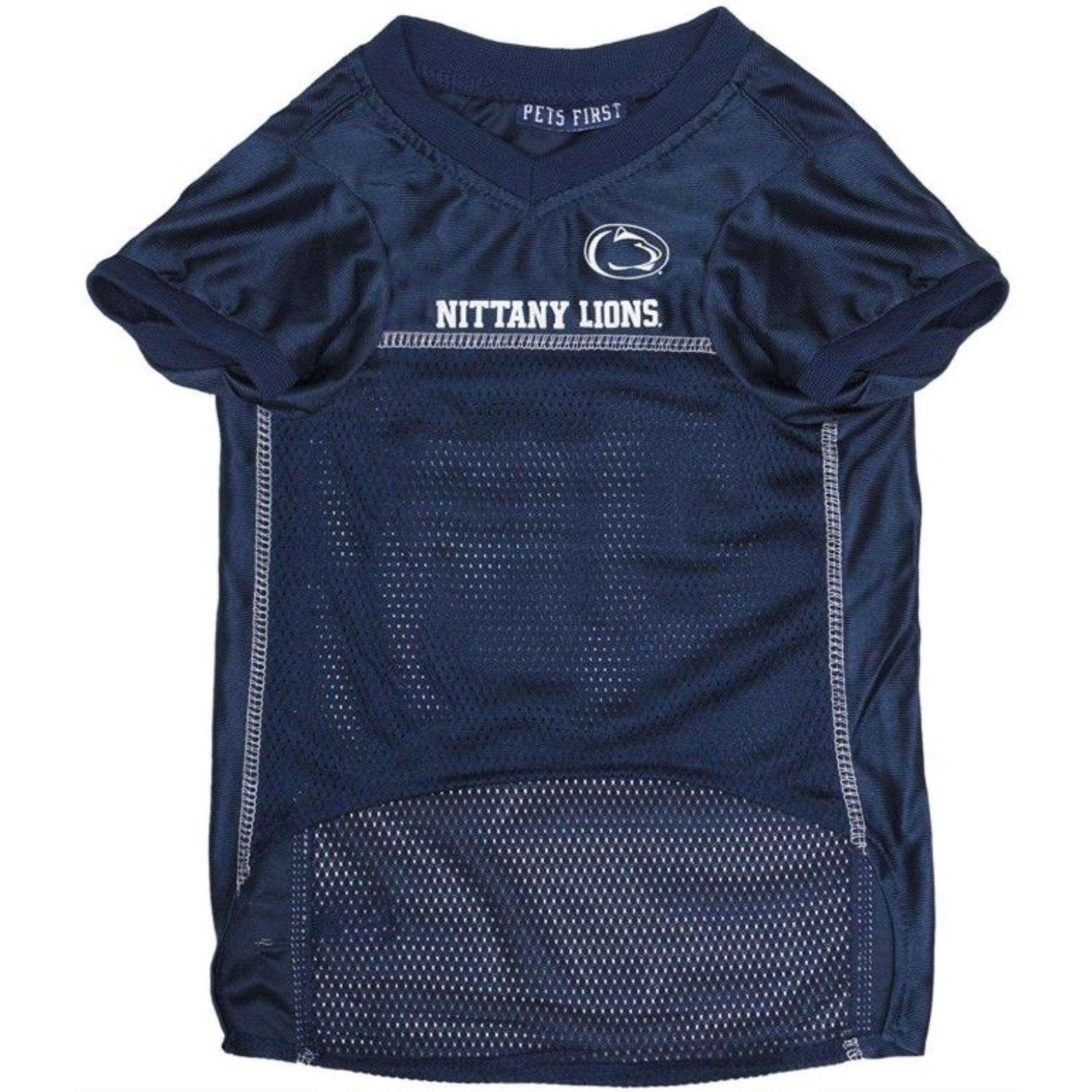 Pets First NCAA College Penn State Nittany Lions Mesh Jersey for DOGS & CATS, Size Medium, Licensed Dog Jersey with your Favorit