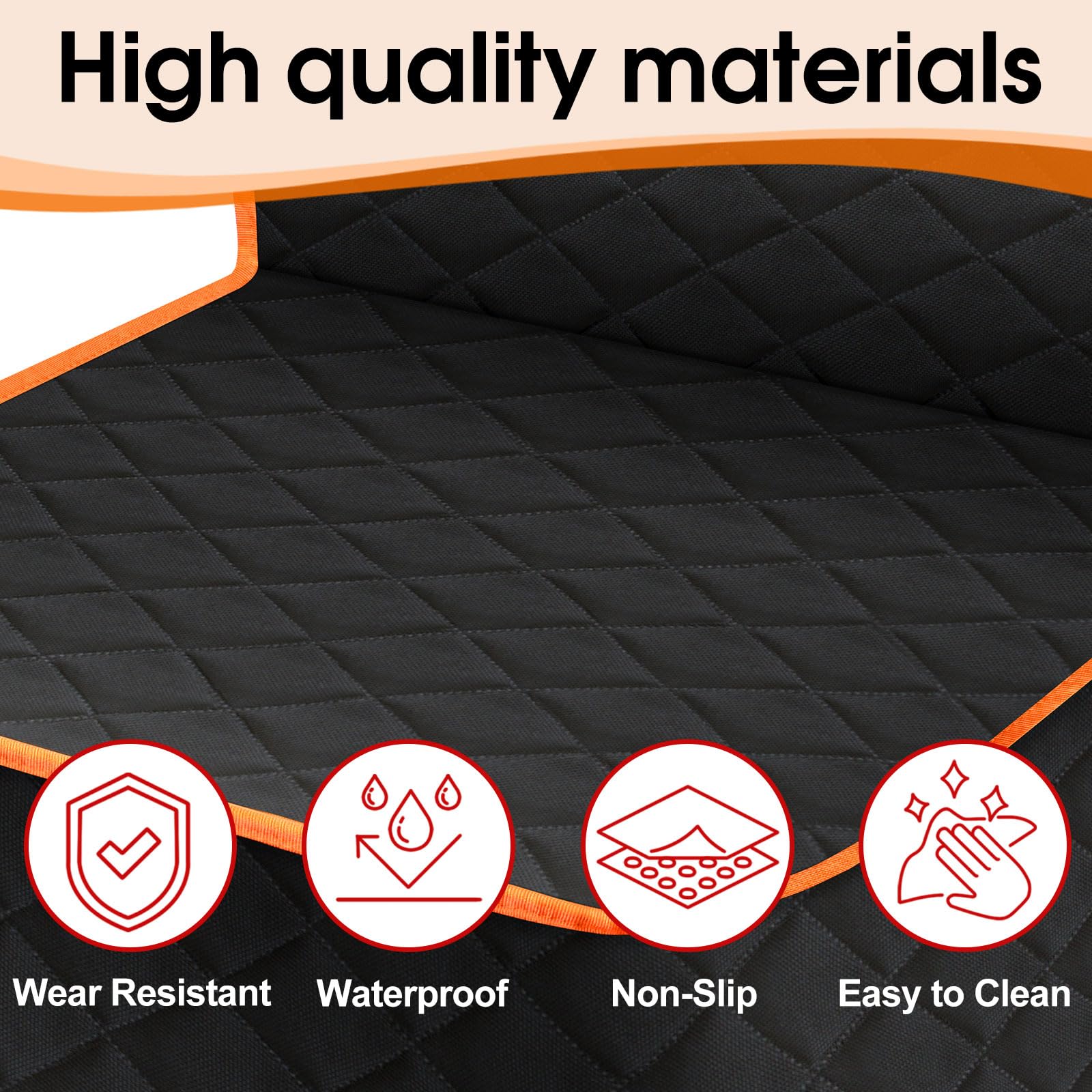 NECKORY Front Dog Seat Cover, Waterproof Car Seat Covers for Dogs Nonslip Scratch-Proof Dog Seat Cover Front Seat Cover for SUV,