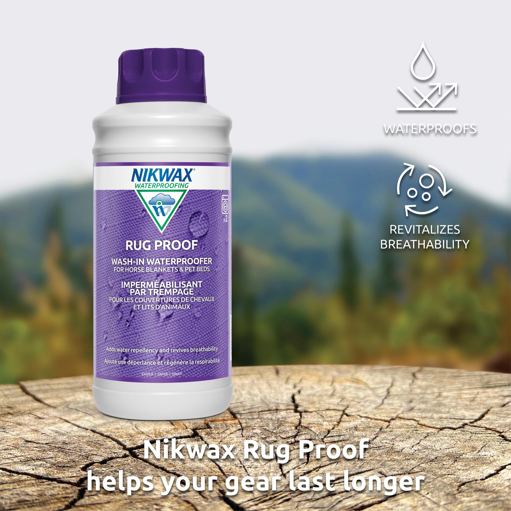 Nikwax Rug Proof Waterproofing Treatment, 1L (33.8 fl. oz.), Recycled Plastic, Model 273, No Color
