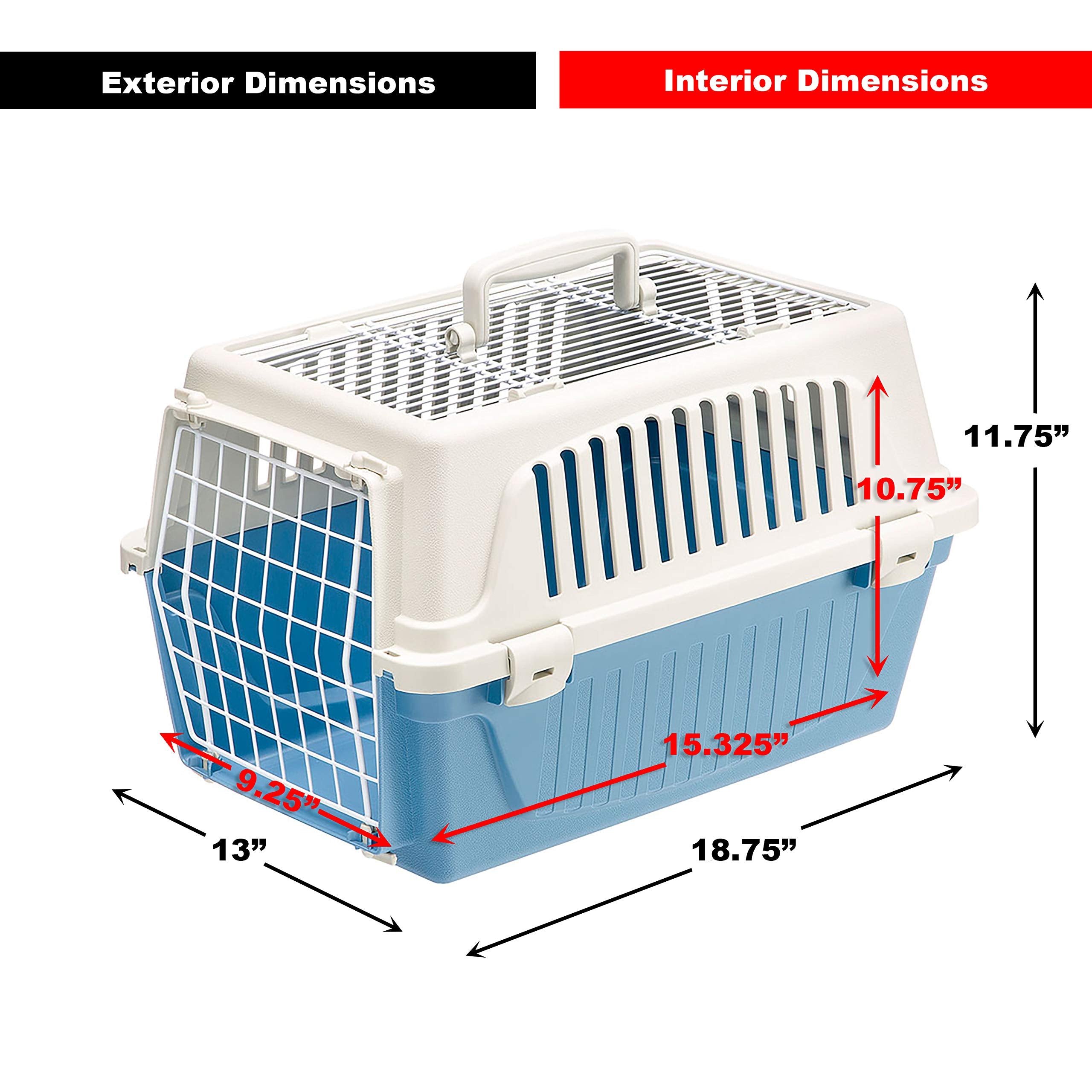 Ferplast Atlas Pet Carrier | Small Pet Carrier For Dogs & Cats W/Top & Front Door Access