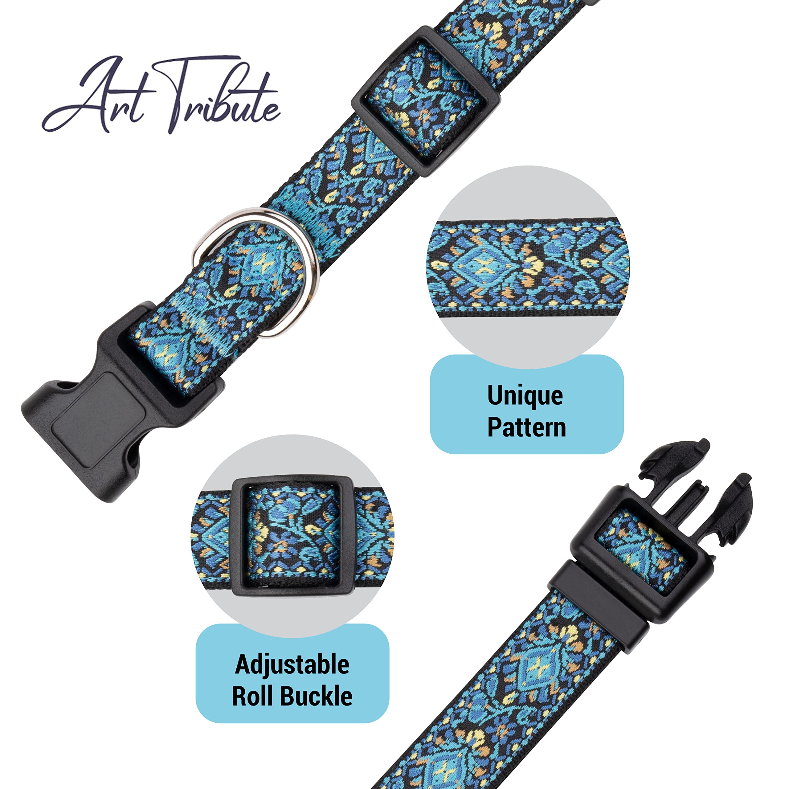 Dog Collars For Small Medium & Large Dogs Puppy Quick Release Buckle, Long Lasting, Adjustable, Heavy Duty Collars