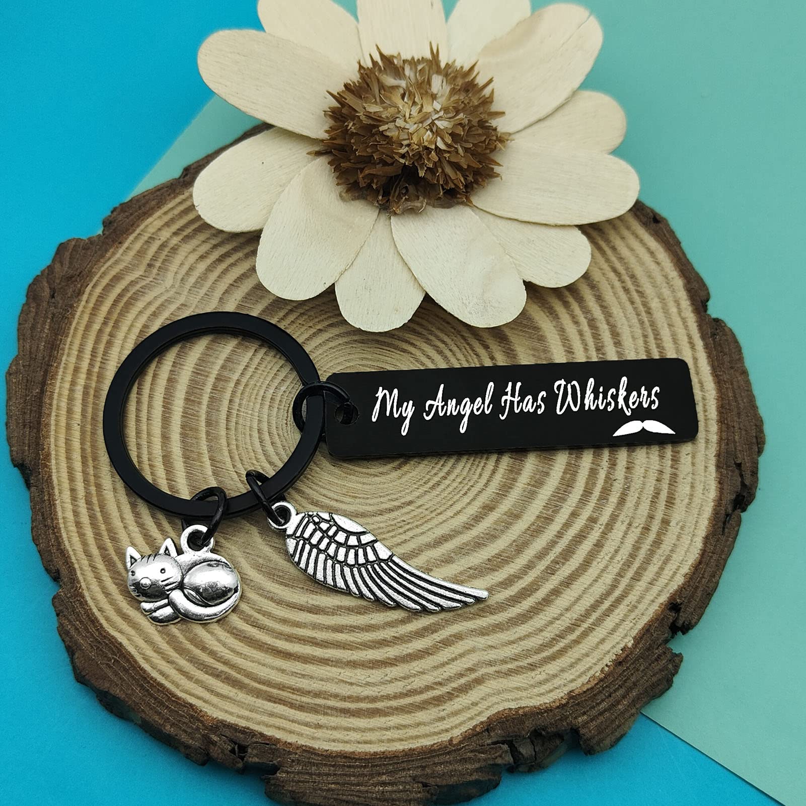 Pet Memorial Gift Loss Of Cat Keychain Sympathy Gift In Memory Of Cat Pet Gift Keychain Pet Sympathy Gift For Cat Lover Family Friends Remembrance Gifts Has Whiskers Keyring Cat Pet Loss Jewelry