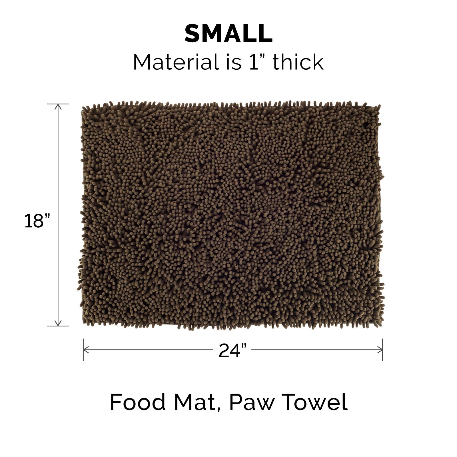 Furhaven 24 x 18 Highly Absorbent Dog Door Mat for Muddy Paws, 100% Washable, Perfect for Entryway, Kitchen, & Bathroom Use - Ch