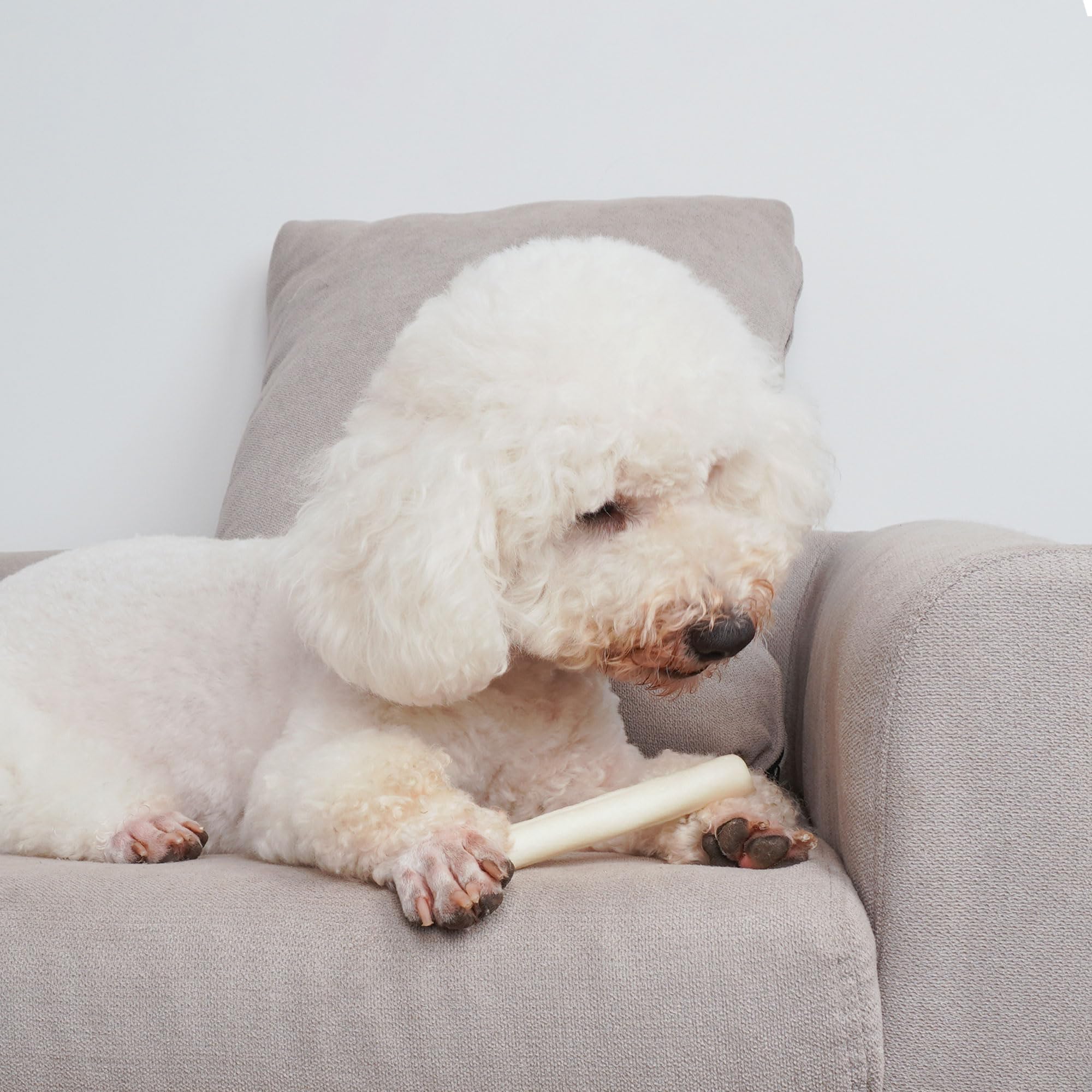 MON2SUN Dog Rawhide Rolls Twist Sticks 6-6.5 Inch Natural Dog Treat Dog Rawhide Chews 18 Count for Puppy and Small Dogs