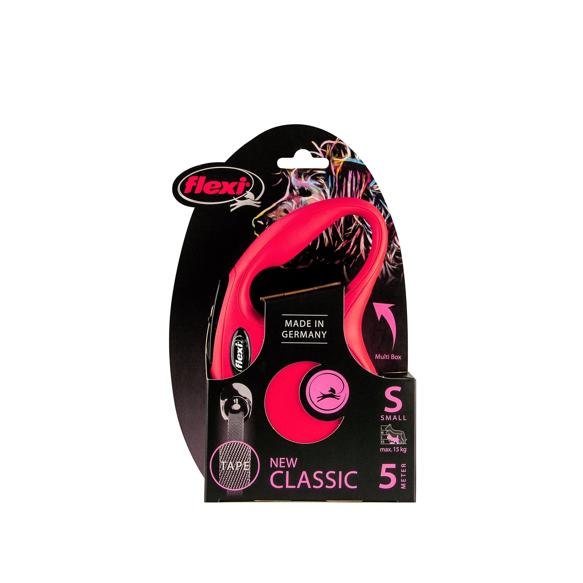 Automatic Leash Flexi New Classic Tape S 5M Red