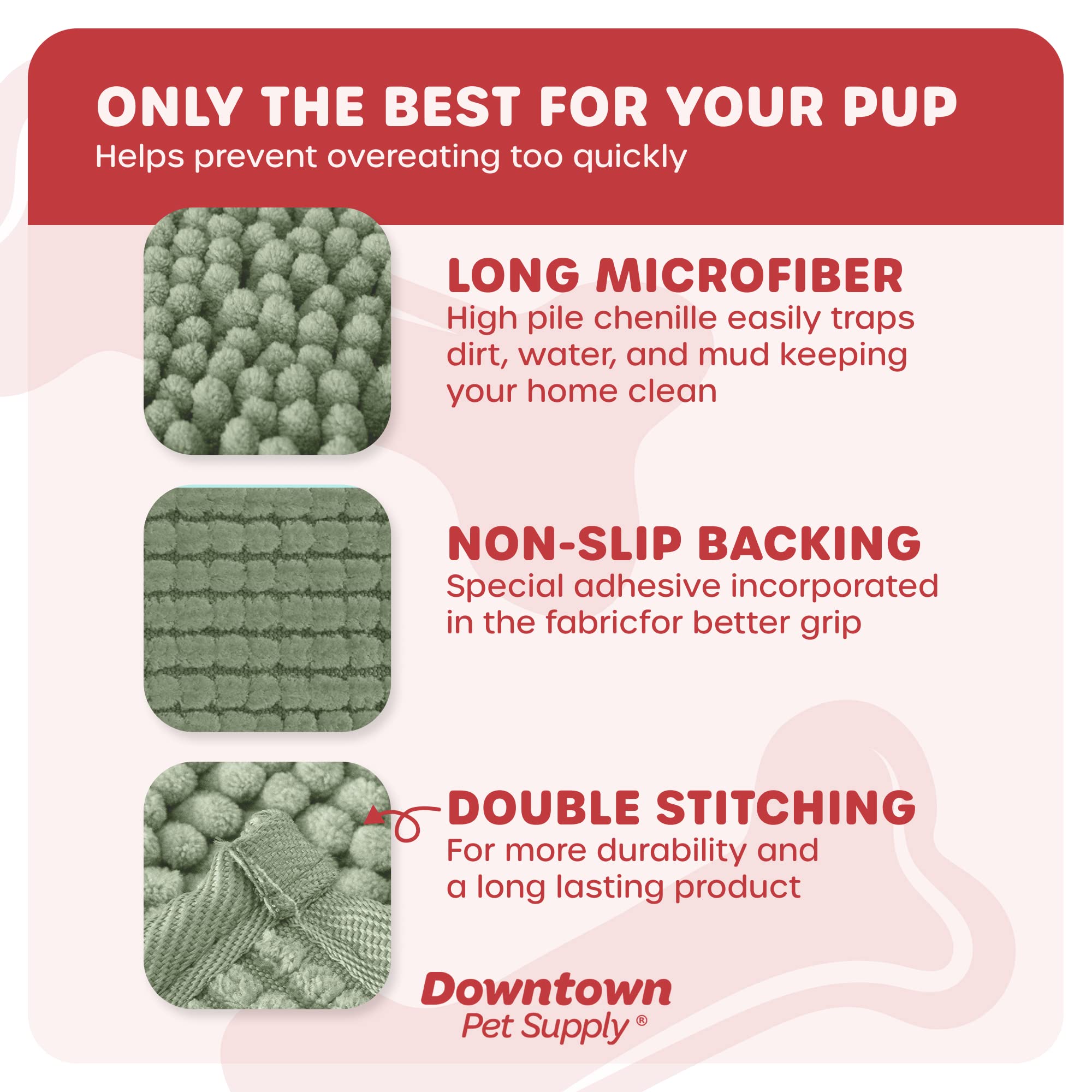 My Doggy Place - Microfiber Door Mat - Soft And Plush Pet Mat For Every Room Of The House - Dirt And Water Absorbent Mat - Washer & Dryer Safe Non-Slip Mat - Sage Green - L - 36 X 26 In