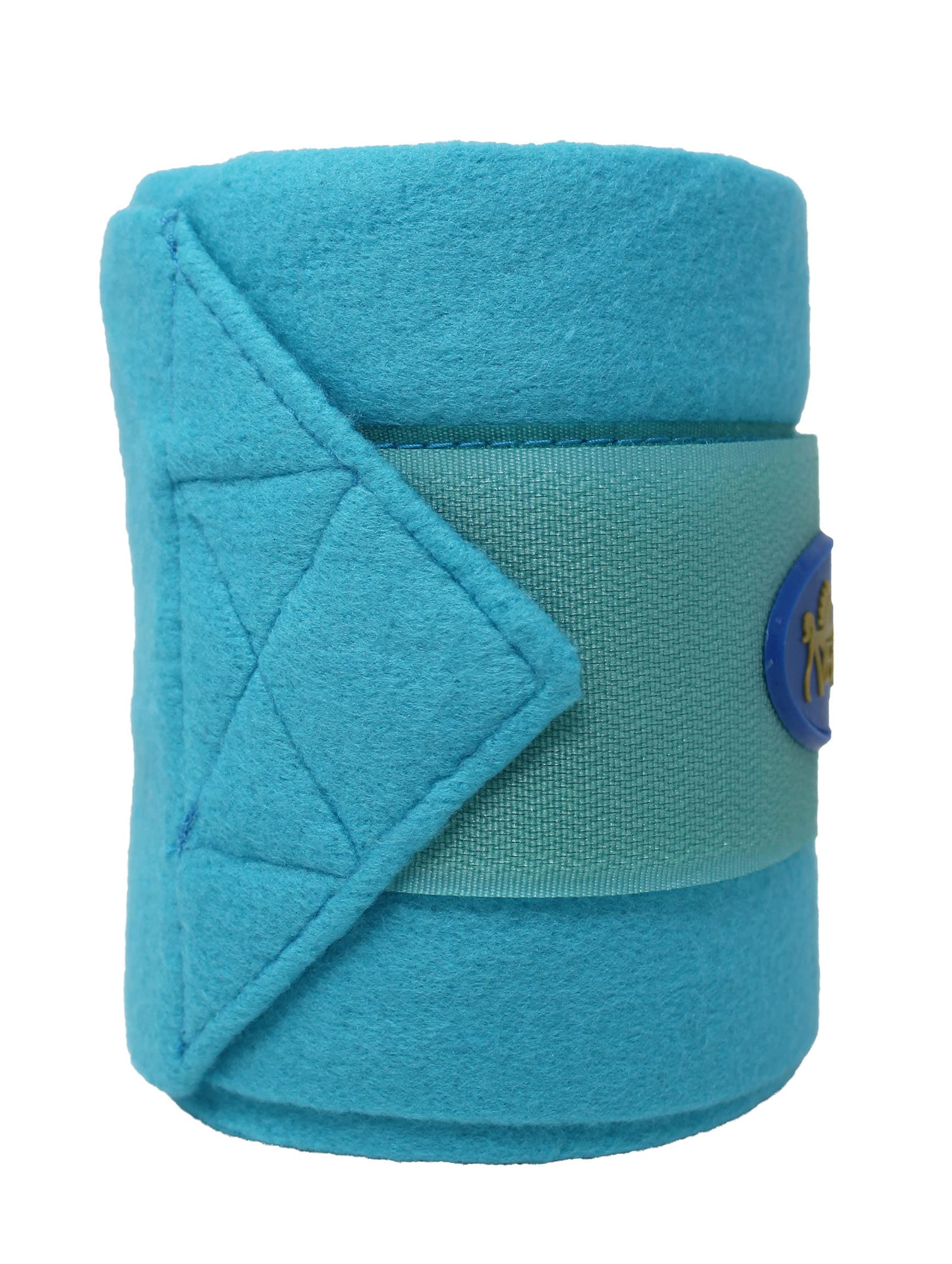 Challenger Horse Tack Grooming Leg Set Of 4 Fleece Polo Wrap Turquoise 95R15