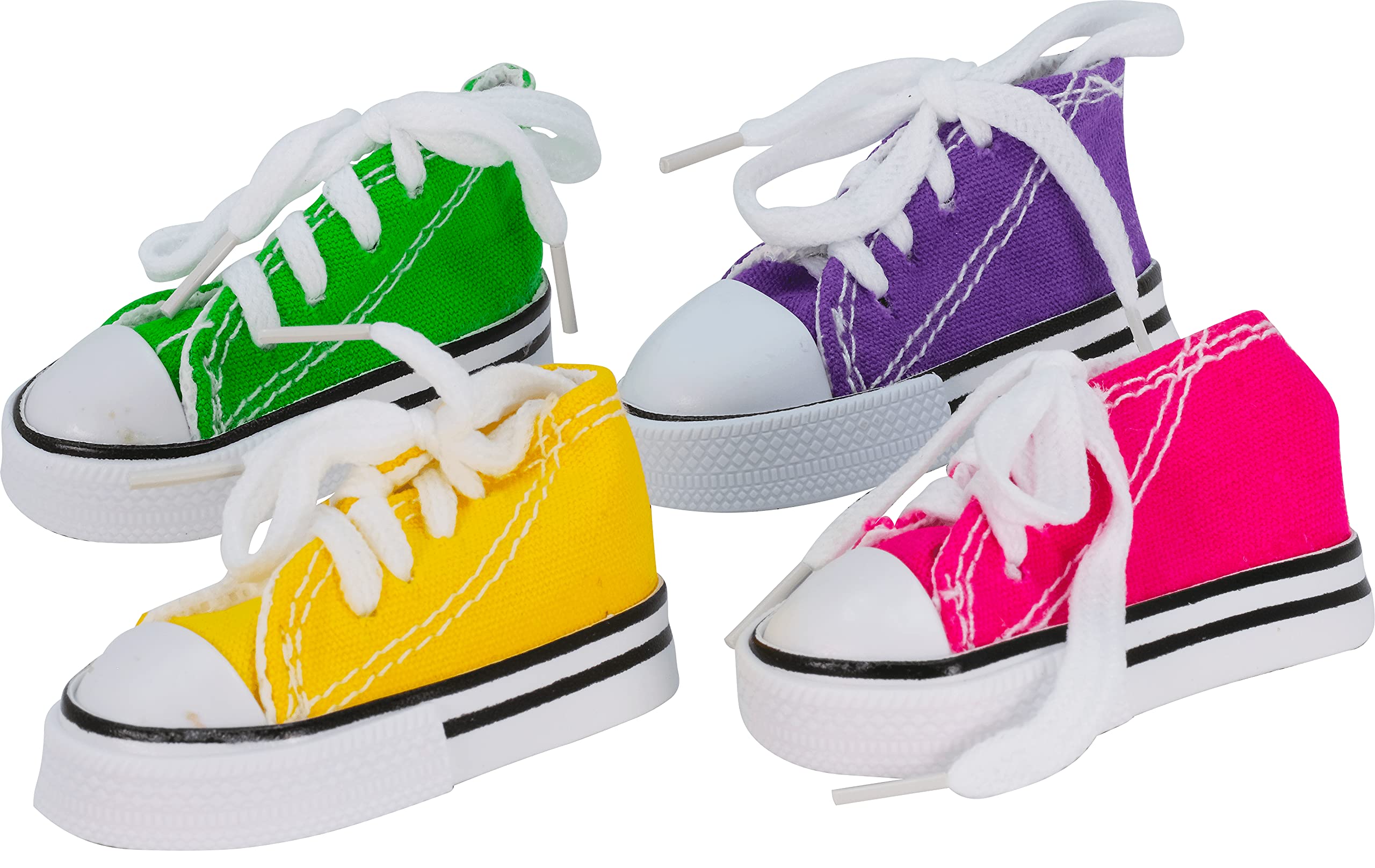 Bonka Bird Toys 6 Mini Sneakers Colorful Cotton Shredding Foraging Treat Chew Parrot Parakeets Cockatiels Conures and Similar Bi