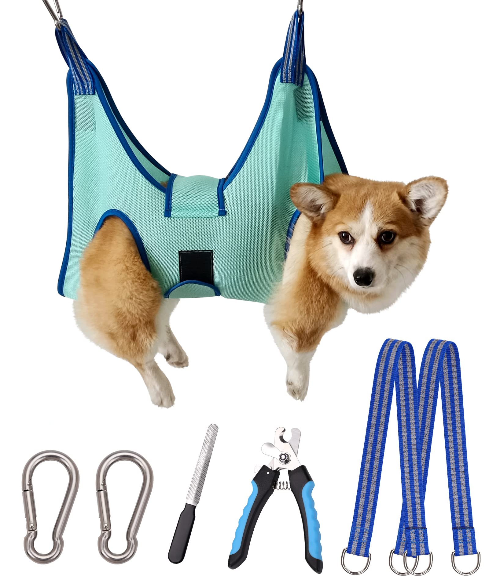 Kkiimatt Dog Grooming Hammock Pet Grooming Hammock 2023 New Edition Medium Dog Hanging Harness Holder For Nail Clipping,Dog Nail