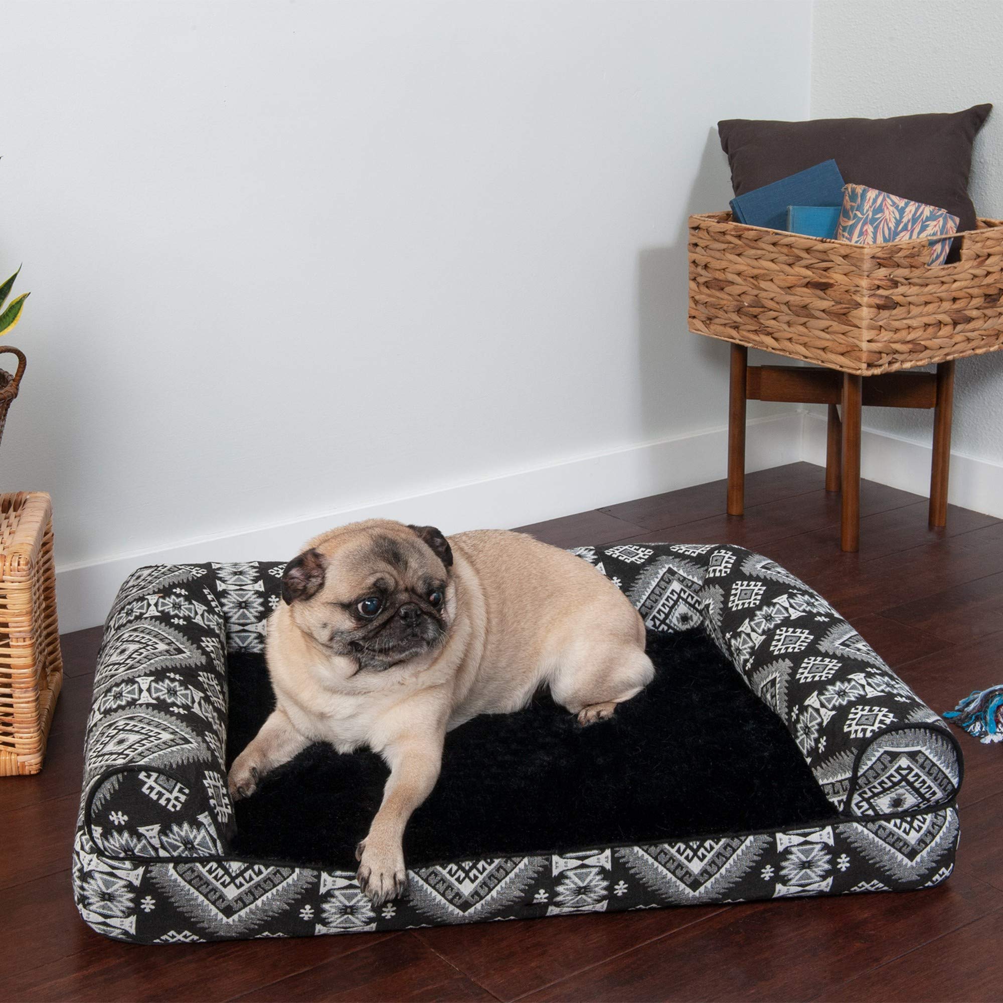 Furhaven Orthopedic Dog Bed for Medium/Small Dogs w/ Removable Bolsters & Washable Cover, For Dogs Up to 35 lbs - Plush & Southw