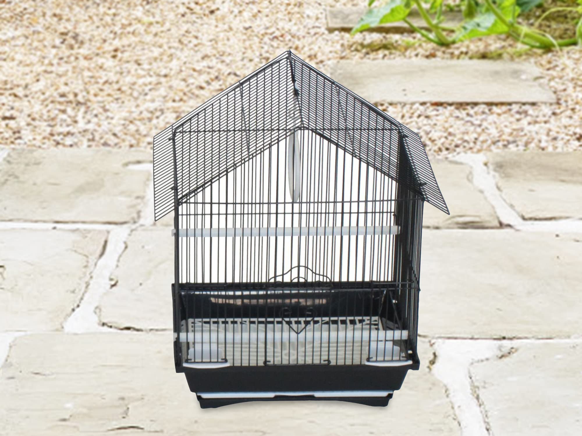 Yml A1314Mblk House Top Style Small Parakeet Cage, 13.3'' X 10.8'' X 17.8''