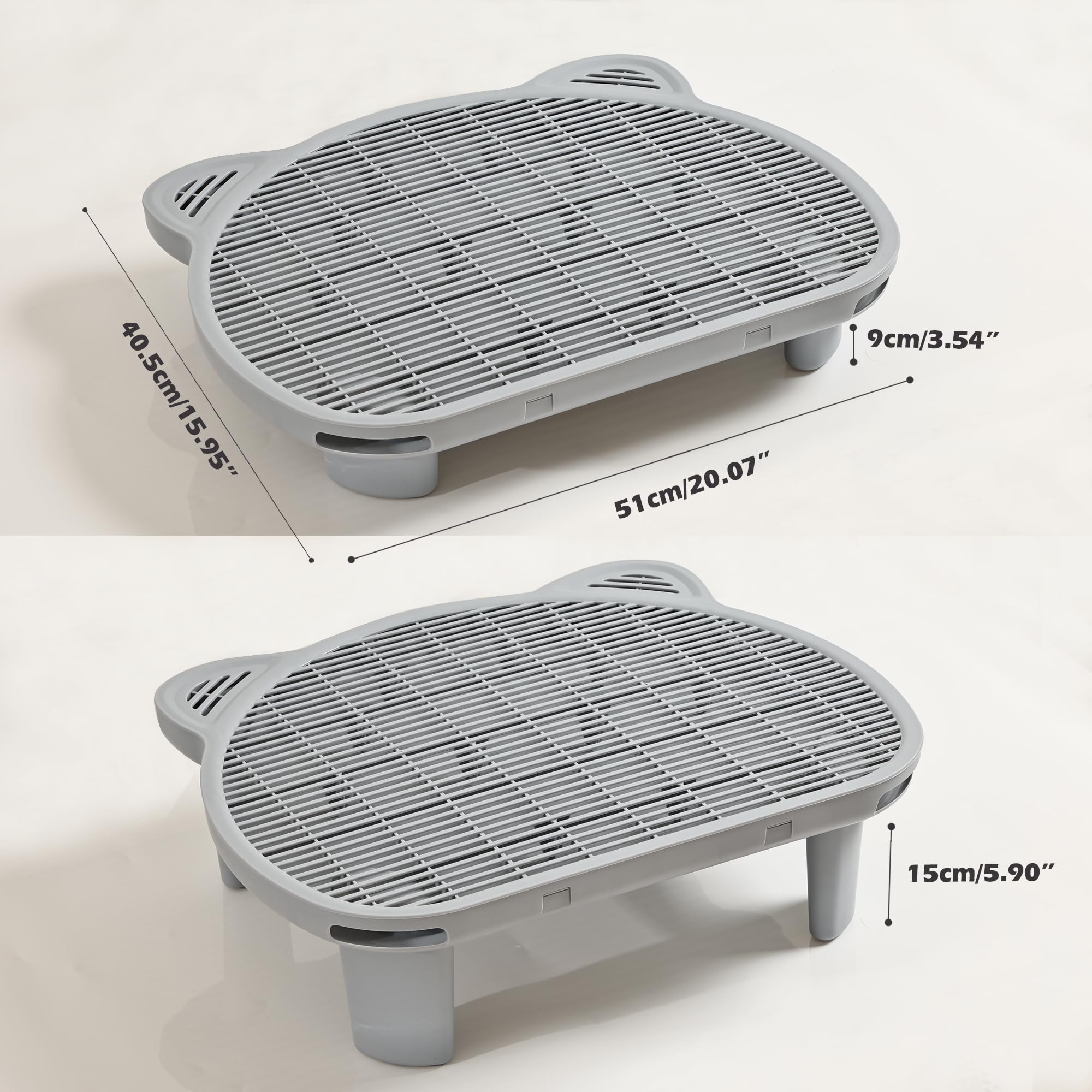 Beleewilwon Litter Box Step,Cat Ramp With Filter Function,Elevated For Old And Kitten,2 Heights Suitable For Various Litter Boxe