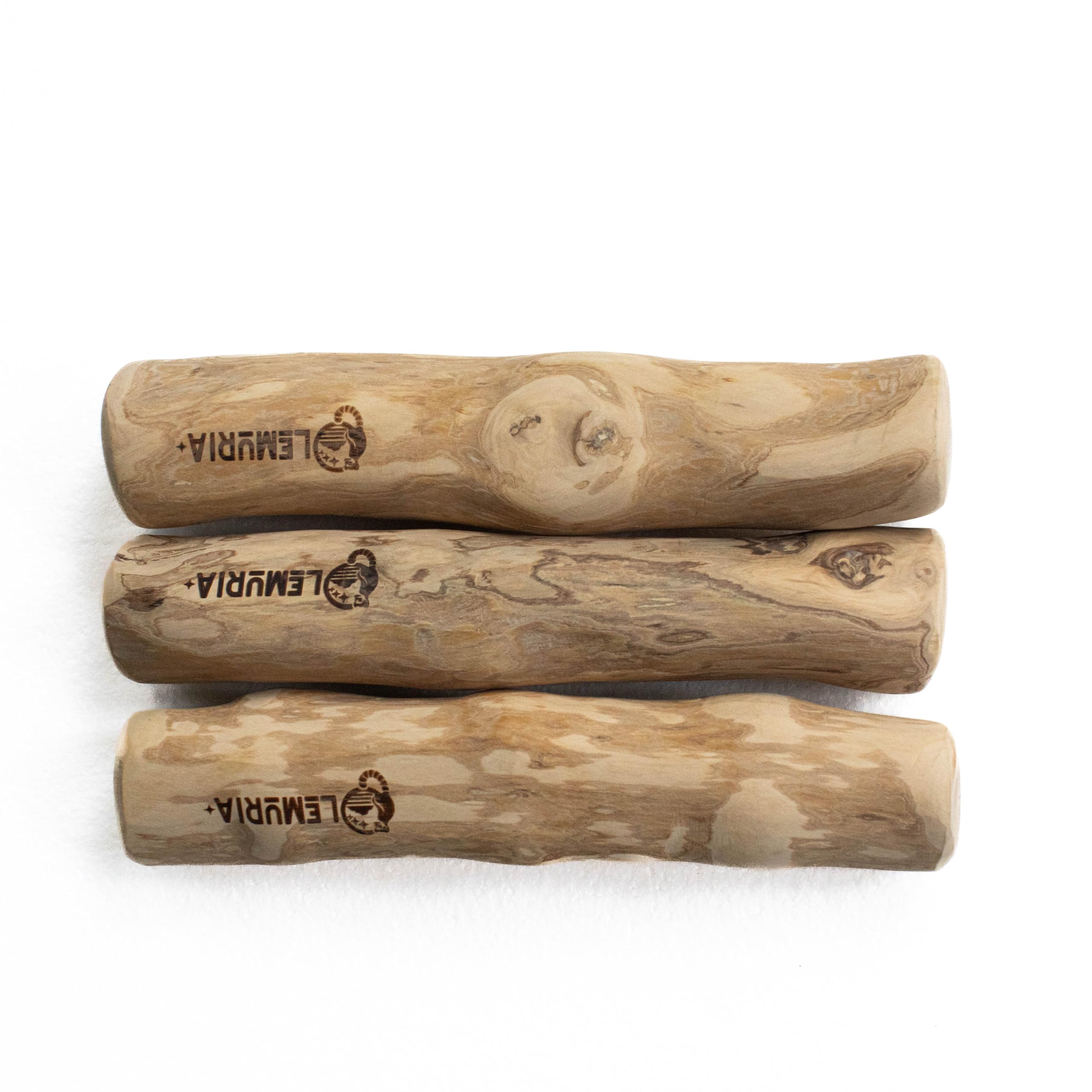 lemuria Dog Chew Toy Set - 3 Natural Wooden Bone Sticks, Extra Large, Safe for Teeth, Stress Relief for Large Dogs
