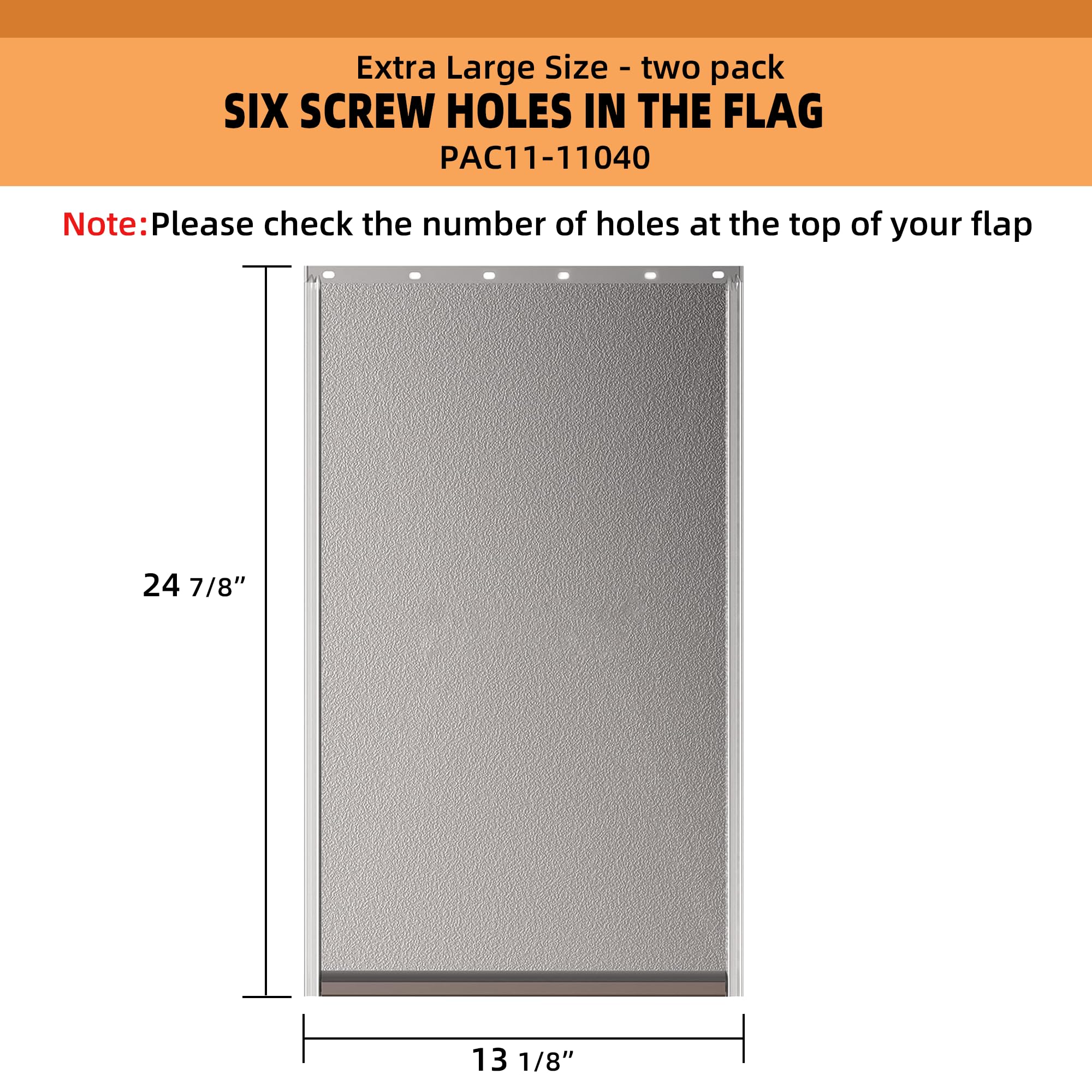 2 Pack Extra Large Dog Door Replacement Flaps With Screws, Compatible With Petsafe Freedom Doggie Doors Pac 11-11040, Dog Door F