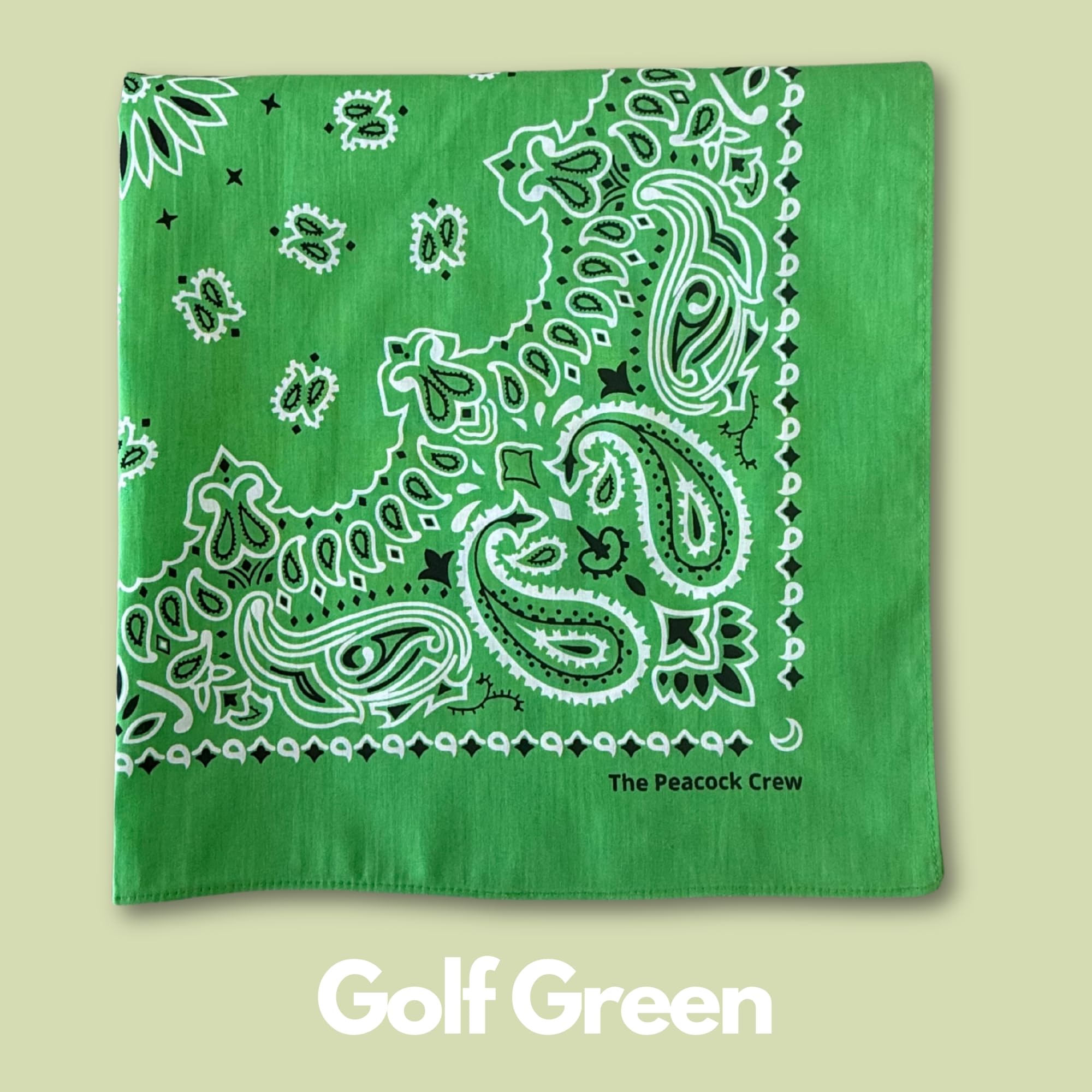 The Peacock Crew Pack of 4 Cotton Bandanas for Men and Women - The Greens