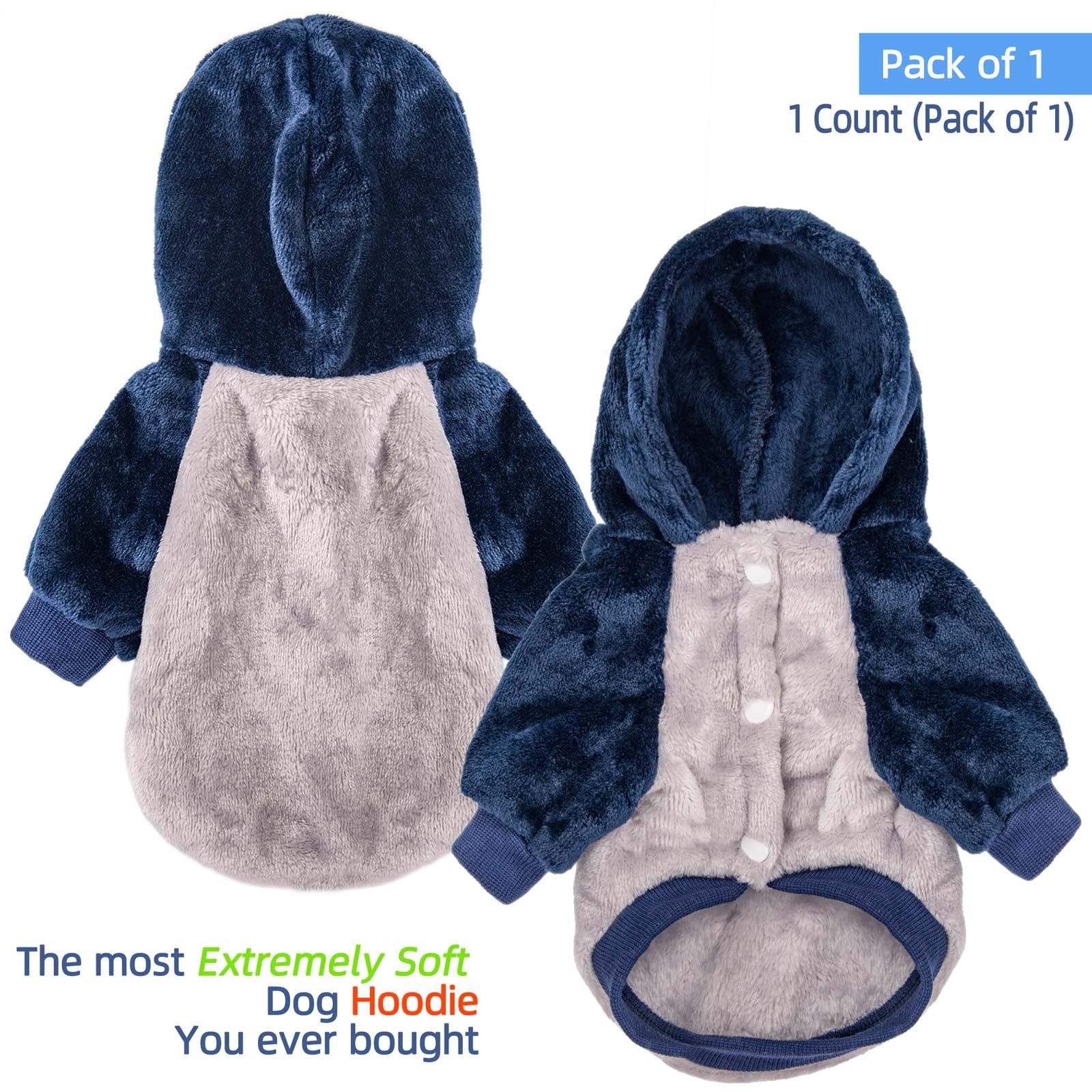 Fabricastle Small Dog Hooded Sweater, Dog Clothes Xxs Xs Small Medium For Dogs Boy & Cats, Soft And Warm Pet Coat, Winter Pet Ja