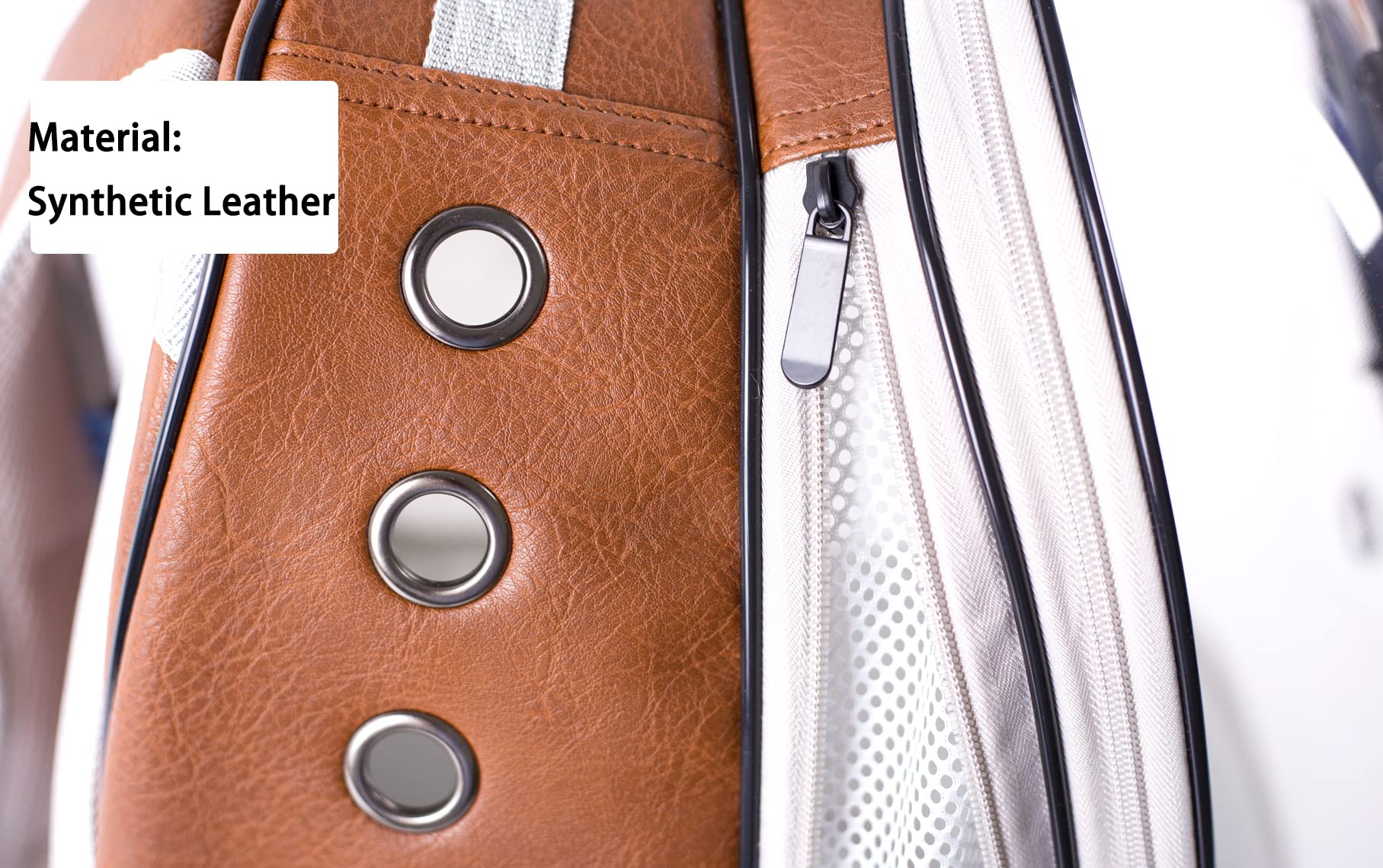 Expandable Cat Carrier Backpack, Backpack For Cats Kitten Small Puppy, Airline Approved Cat Bubble Backpack, Space Capsule Astronaut Carrier (Brown, Back Extension)