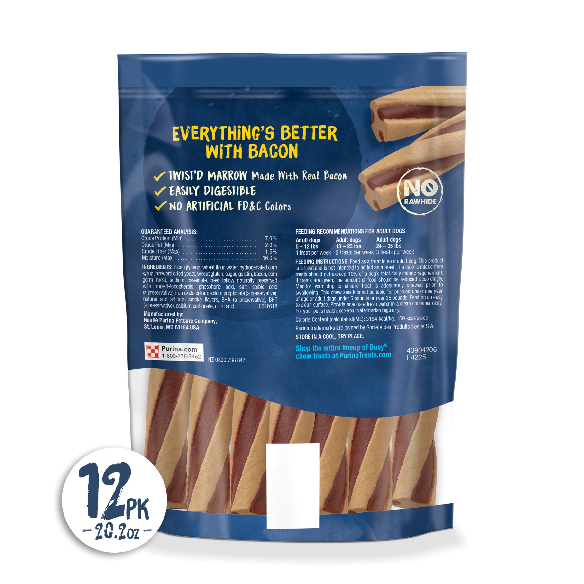 Purina Busy with Beggin Twistd Mini Adult Dog Chew Bone Treats - 12 ct. Pouch
