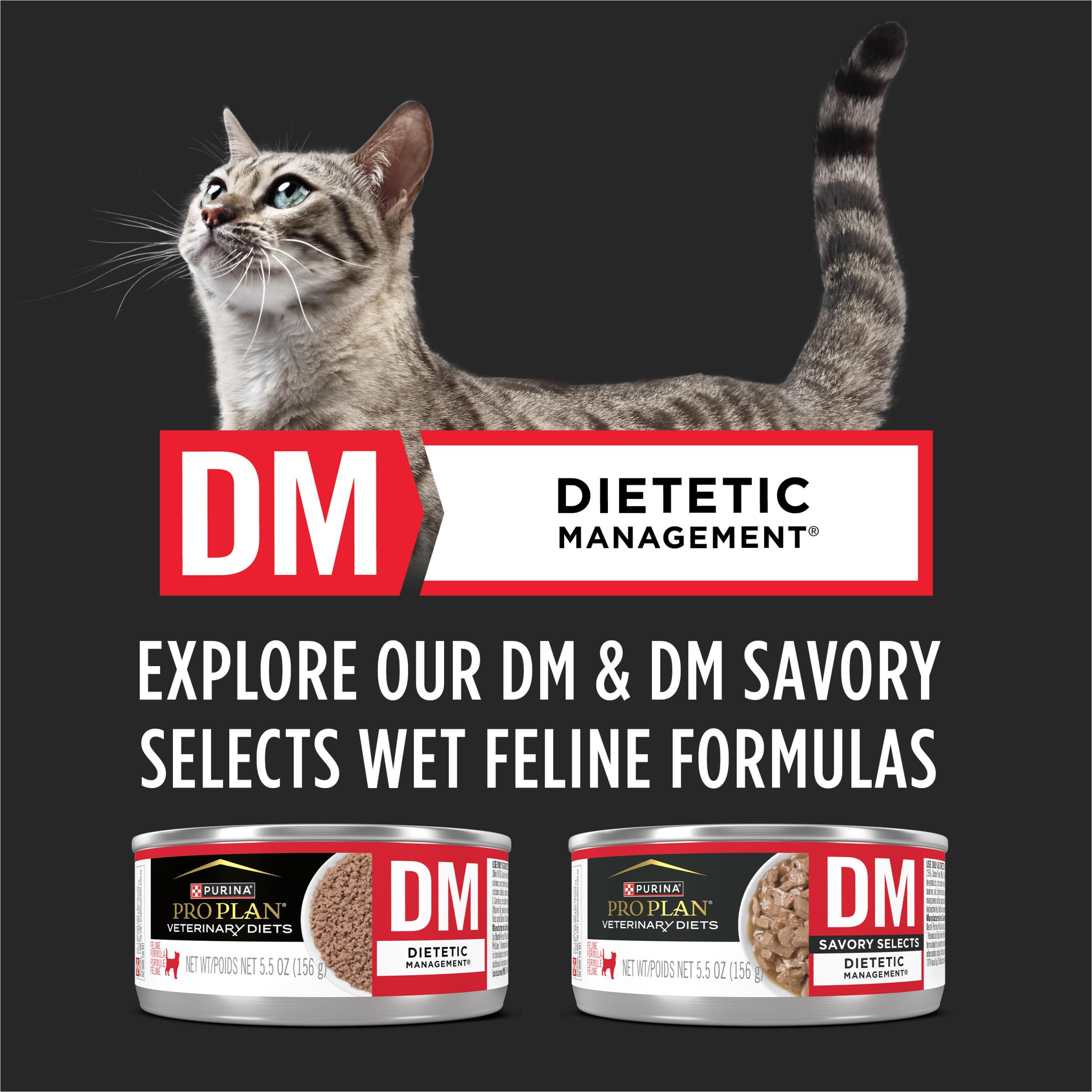 Purina Pro Plan Veterinary Diets DM Dietetic Management Feline Formula Dry Cat Food - 6 lb. Bag