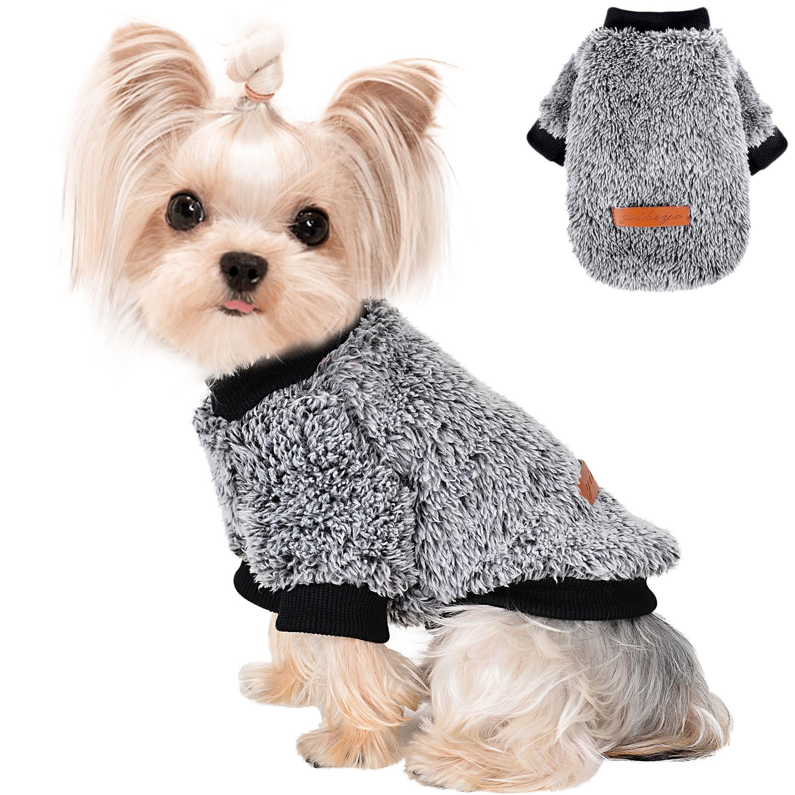 Kosiyi Glow Fleece Dog Clothes - Warm Pullover Dog Sweatshirt For Small Dogs, Winter Pet Coat, Cat Costume, Glow In Dark Female 