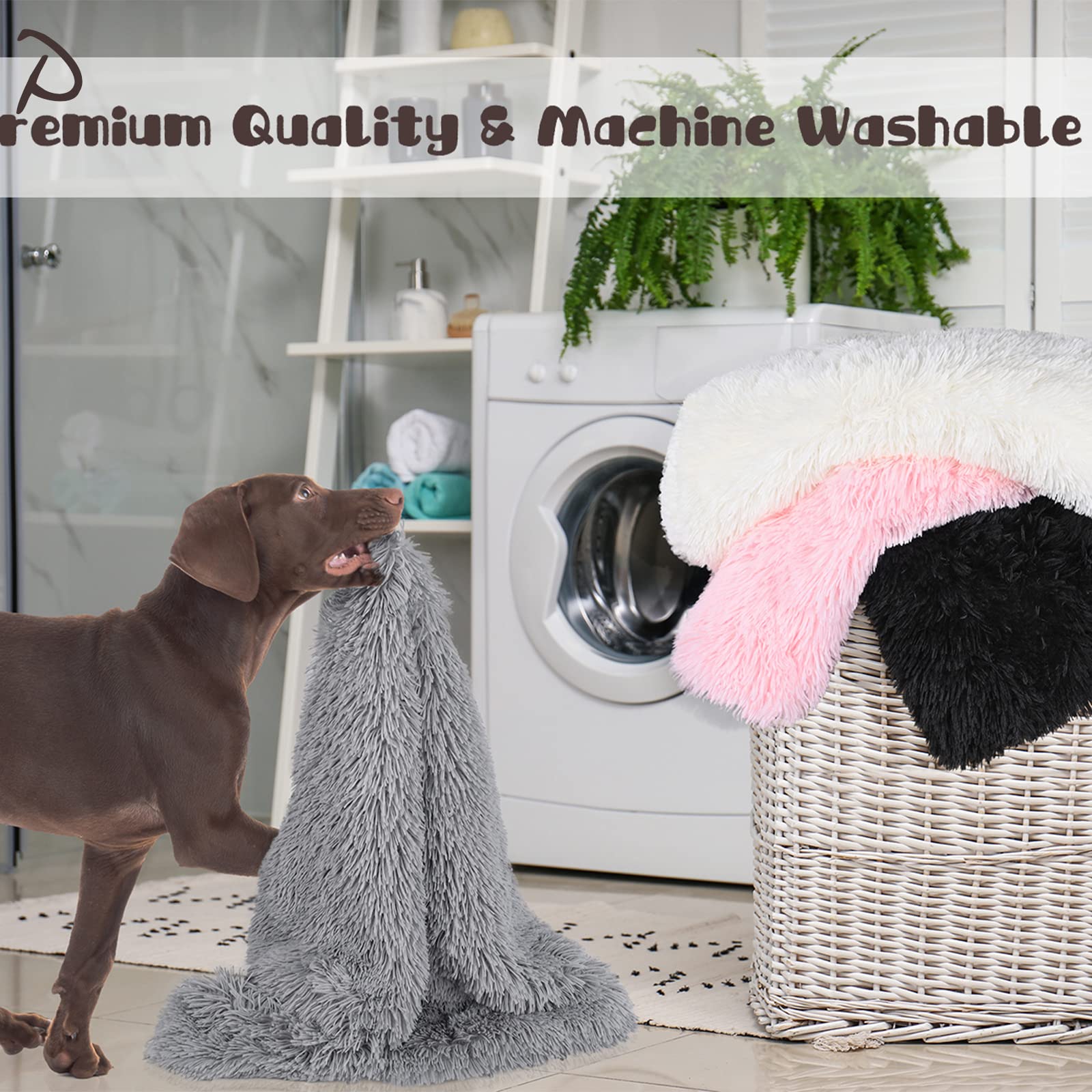 Benron Medium Dog Blanket For Couch Bed Crate, Cozy Reversible Fleece Dog Blanket, Washable Fluffy Throw Blankets 30X40 Inches Grey