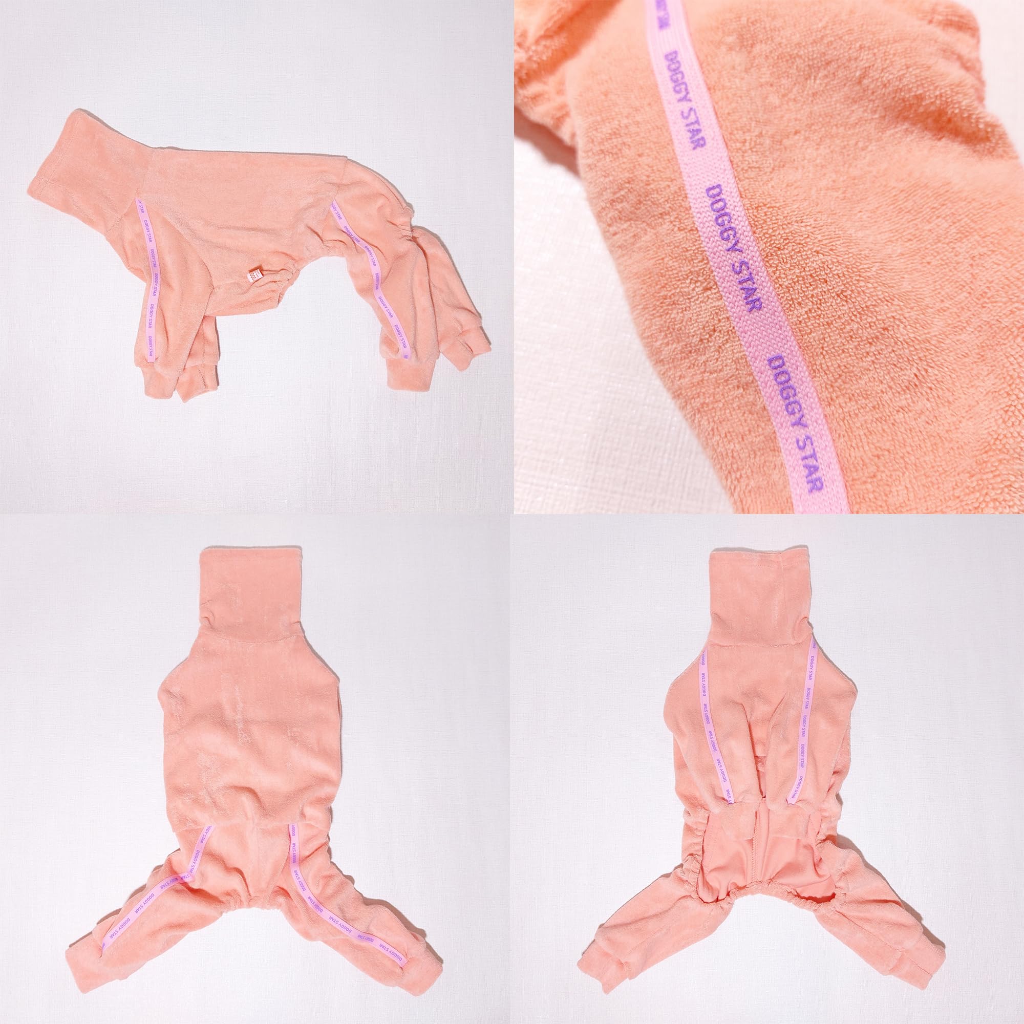 D Doggy Star Italian Greyhound Clothes Stretchy Towel Sports Onesie Outfit Whippet For Dog Coat (3Xl,Twl Apricot)