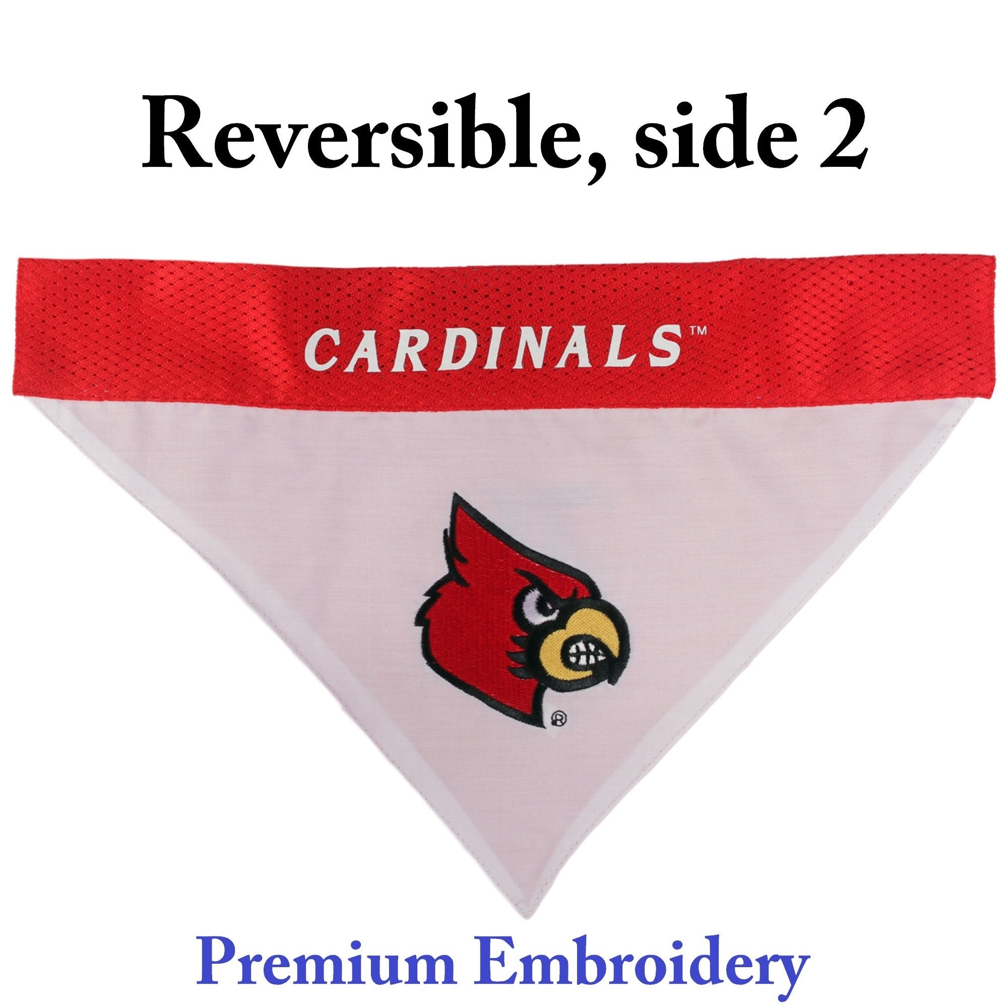 Pets First Collegiate Pet Accessories, Reversible Bandana, Louisville Cardinals, Small/Medium