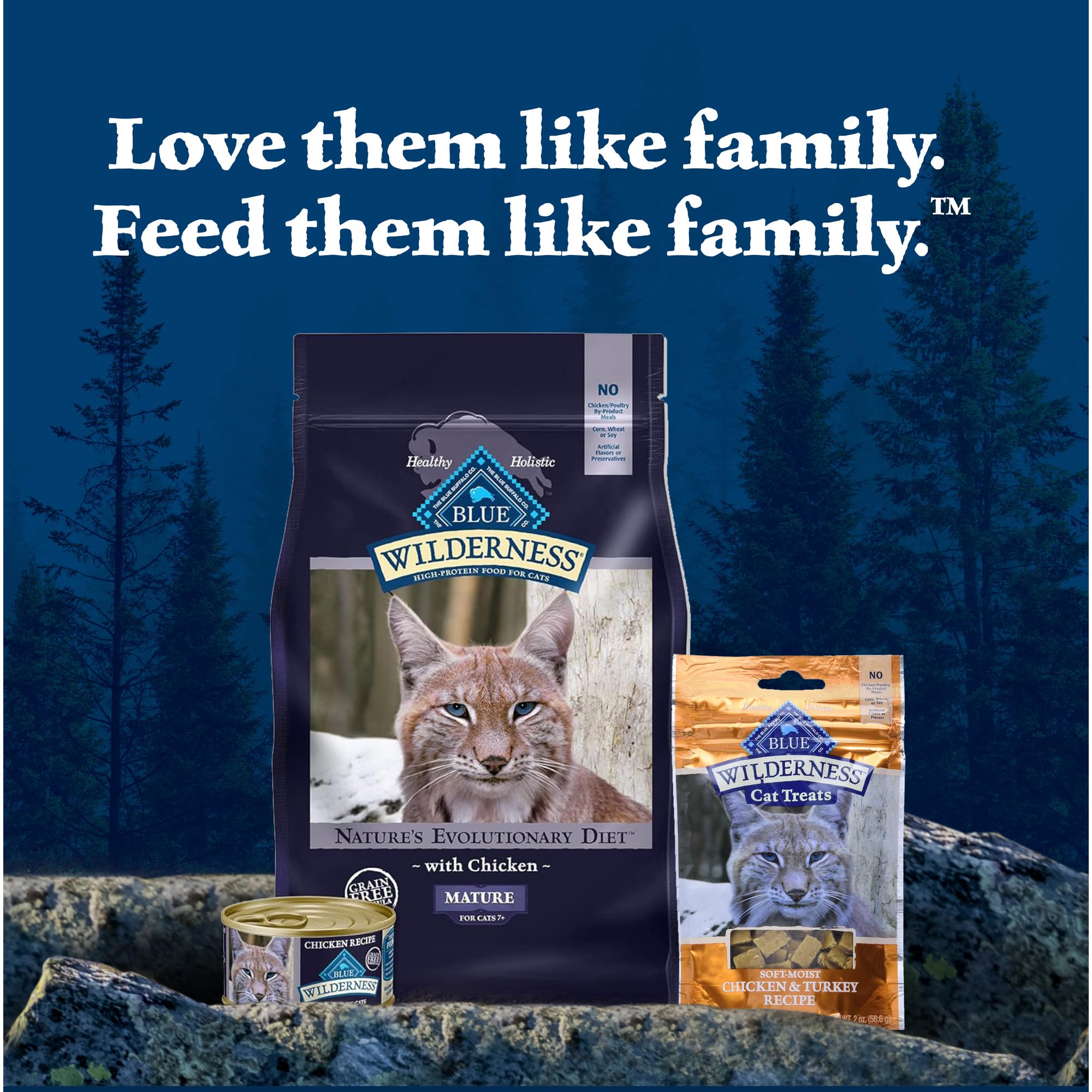 Blue Buffalo Wilderness High Protein Grain Free, Natural Mature Pate Wet Cat Food, Chicken 3-oz cans (Pack of 24)