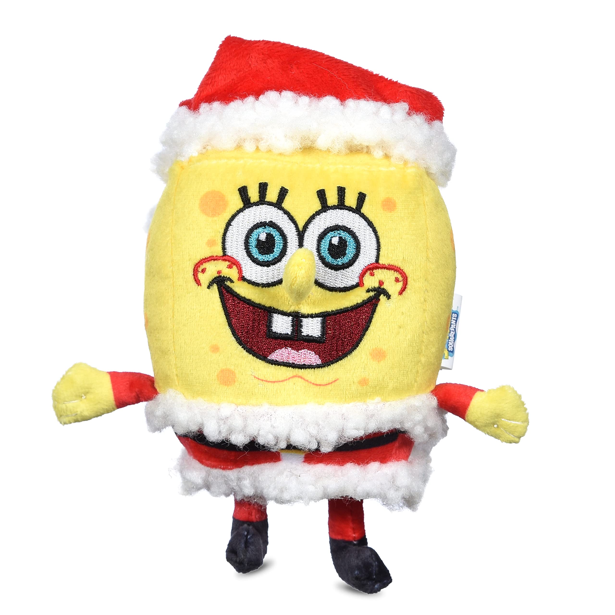Spongebob Squarepants For Pets Holiday 6” Figure Plush Dog Toys With Squeaker | Dog Toys For Spongebob Fans | Squeaky Dog Toys, Spongebob Santa Toy, Dog Plush Toy