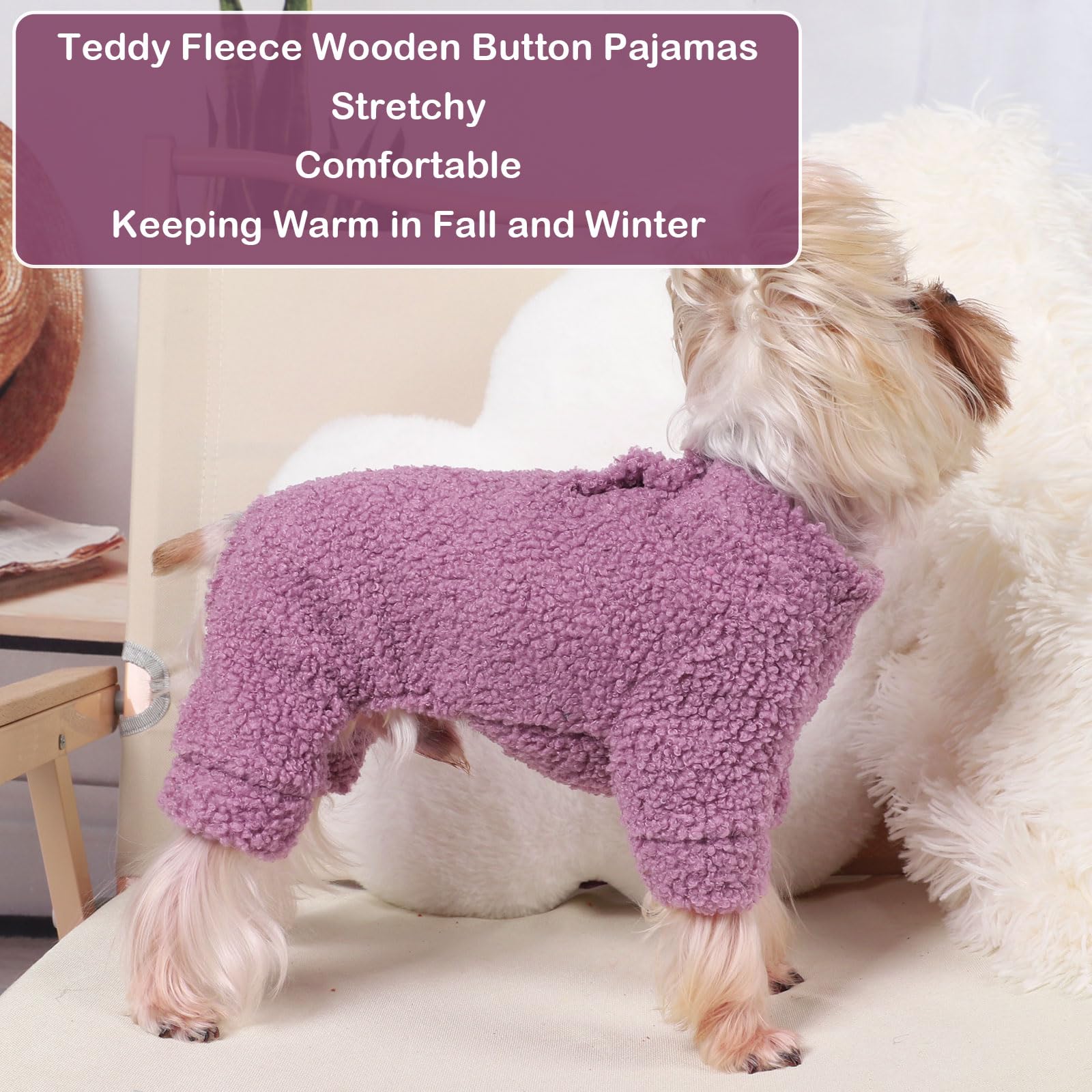 Small Dog Sweater Clothes For Girl Boy Fleece Puppy Jammies 4 Leg Pjs For Chihuahua Yorkie Spring Winter Warm Onesies Jumpsuit C