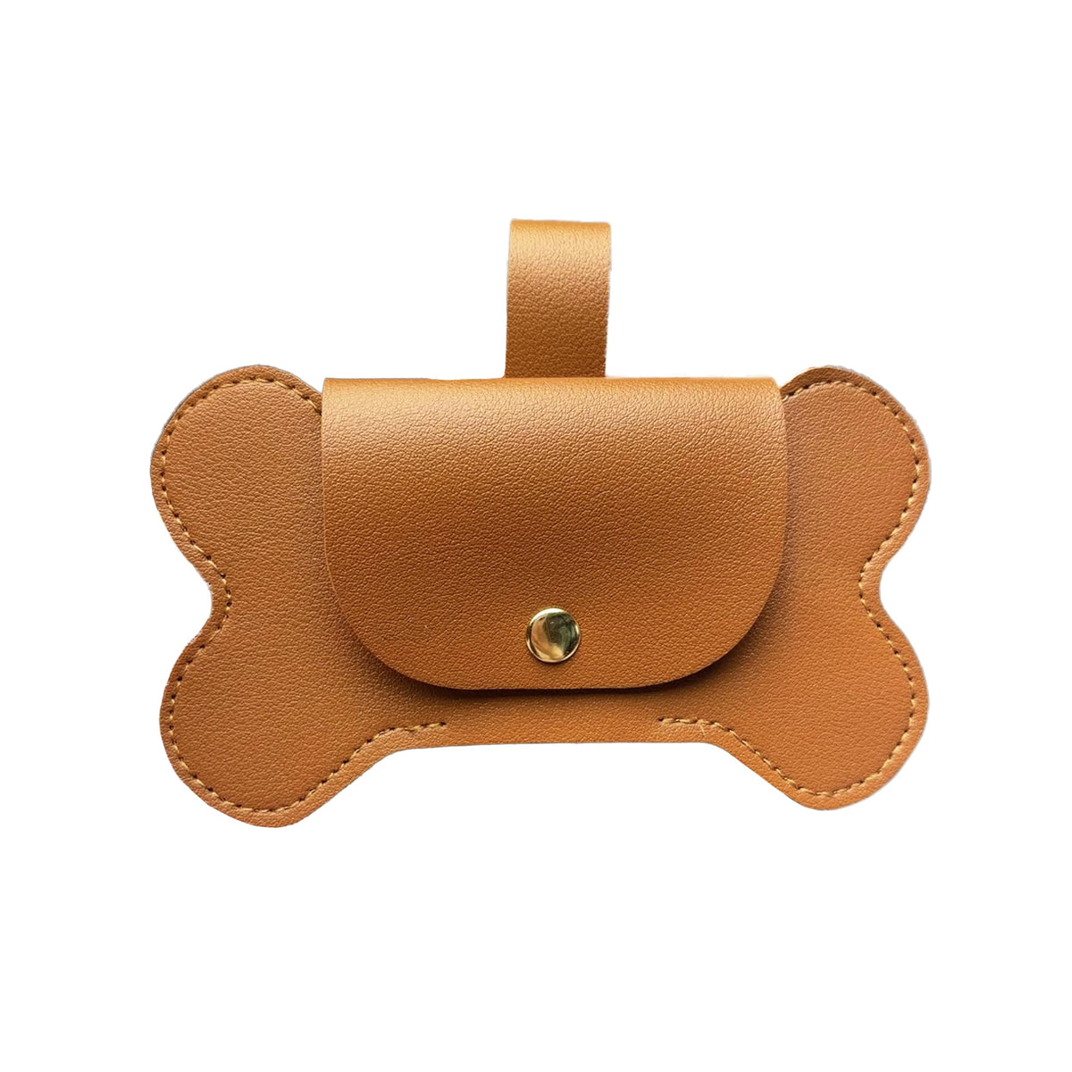 Teumessian Bone-Shaped Dog Poop Bag Holder, Poop Bag Holders For Leashes, Poop Bag Dispenser,Brown