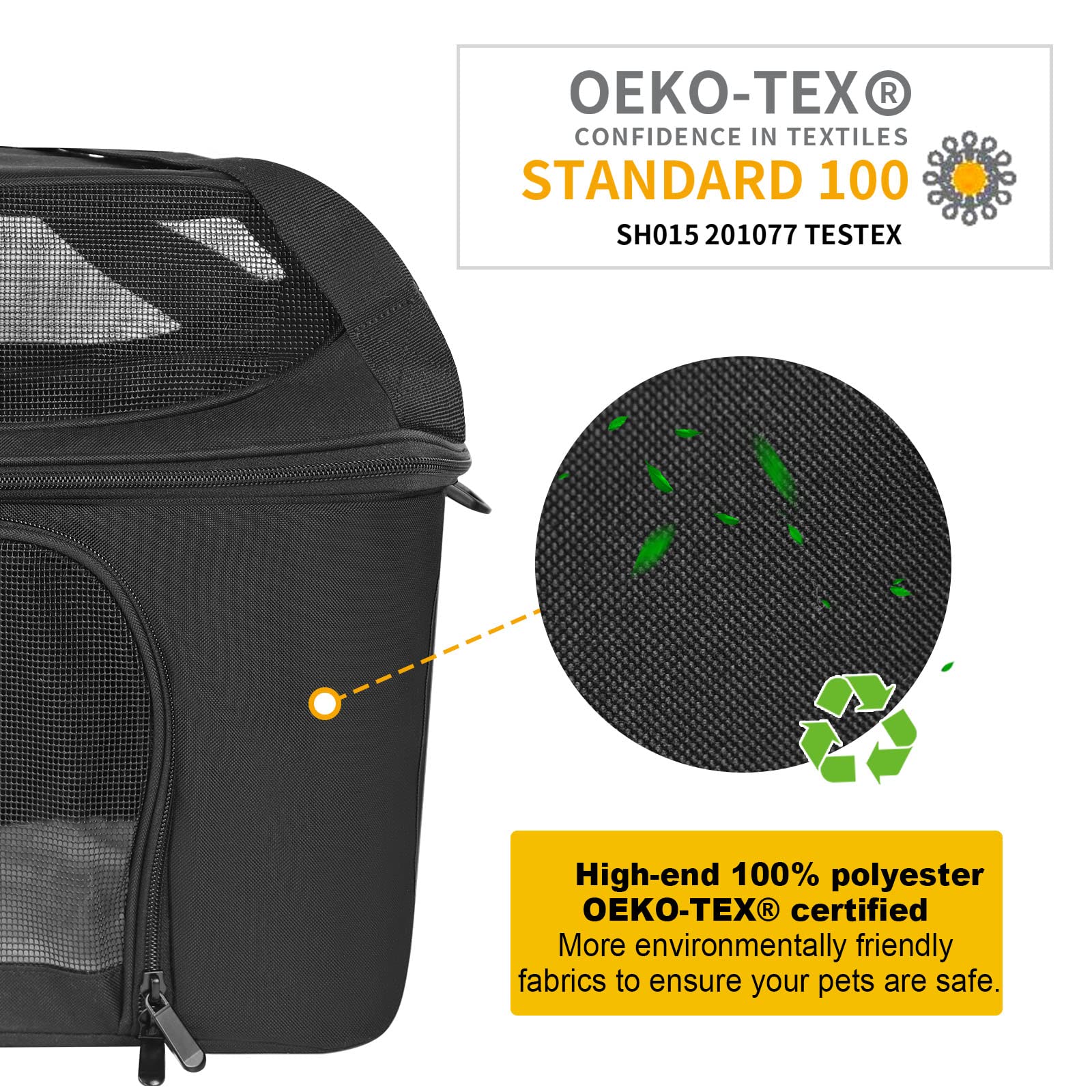 Large Cat Carrier Pet Carrier, Oeko-Tex Certified Soft Side Pet Carrier For Cat, Small Dog, Collapsible Travel Small Dog Carrier, Tsa Airline Approved Cat Carrier For Cats 20 Lb,Pink