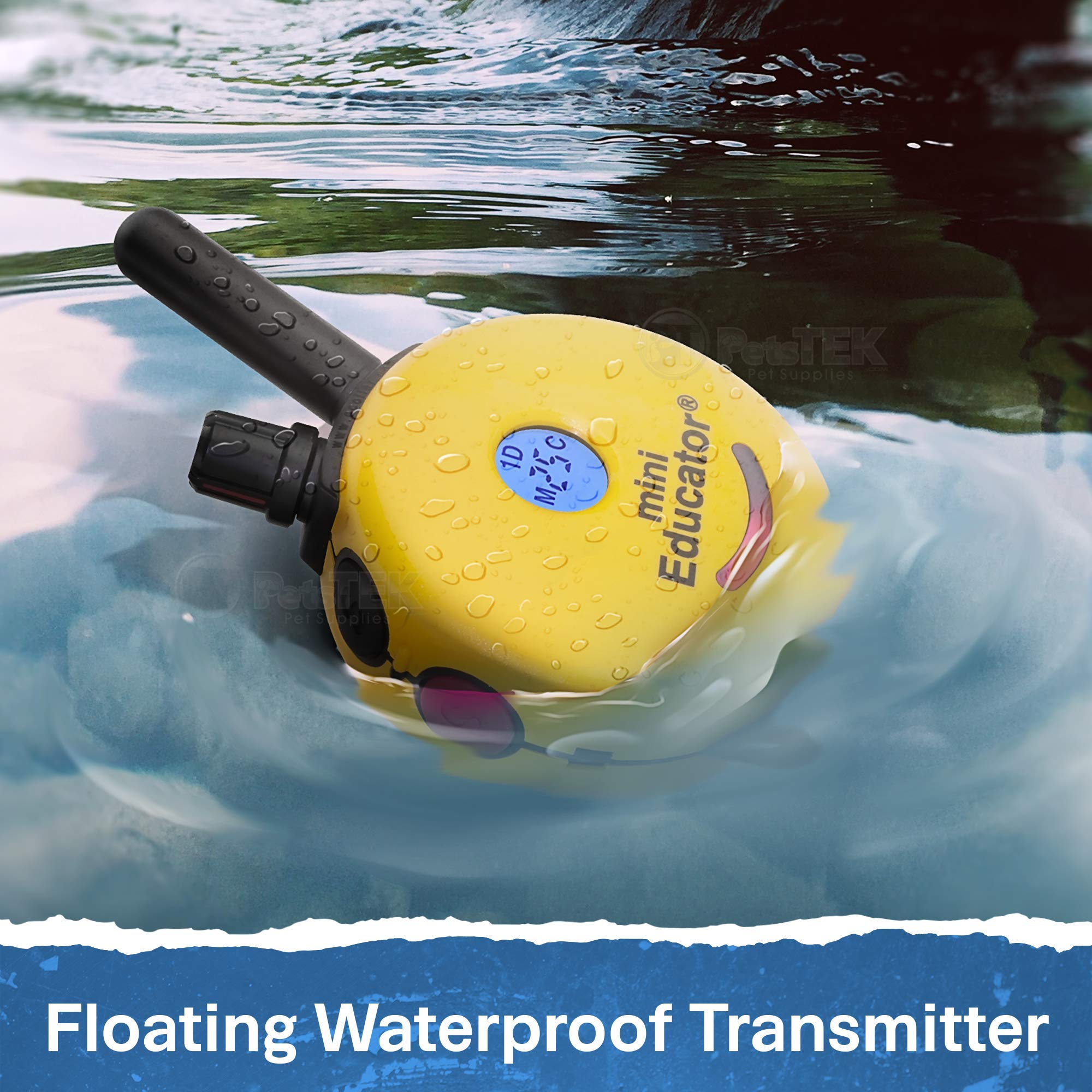 Educator E-Collar Remote Trainer - Waterproof, 100 Levels, Vibration & Sound, 1-Dog Size, Yellow