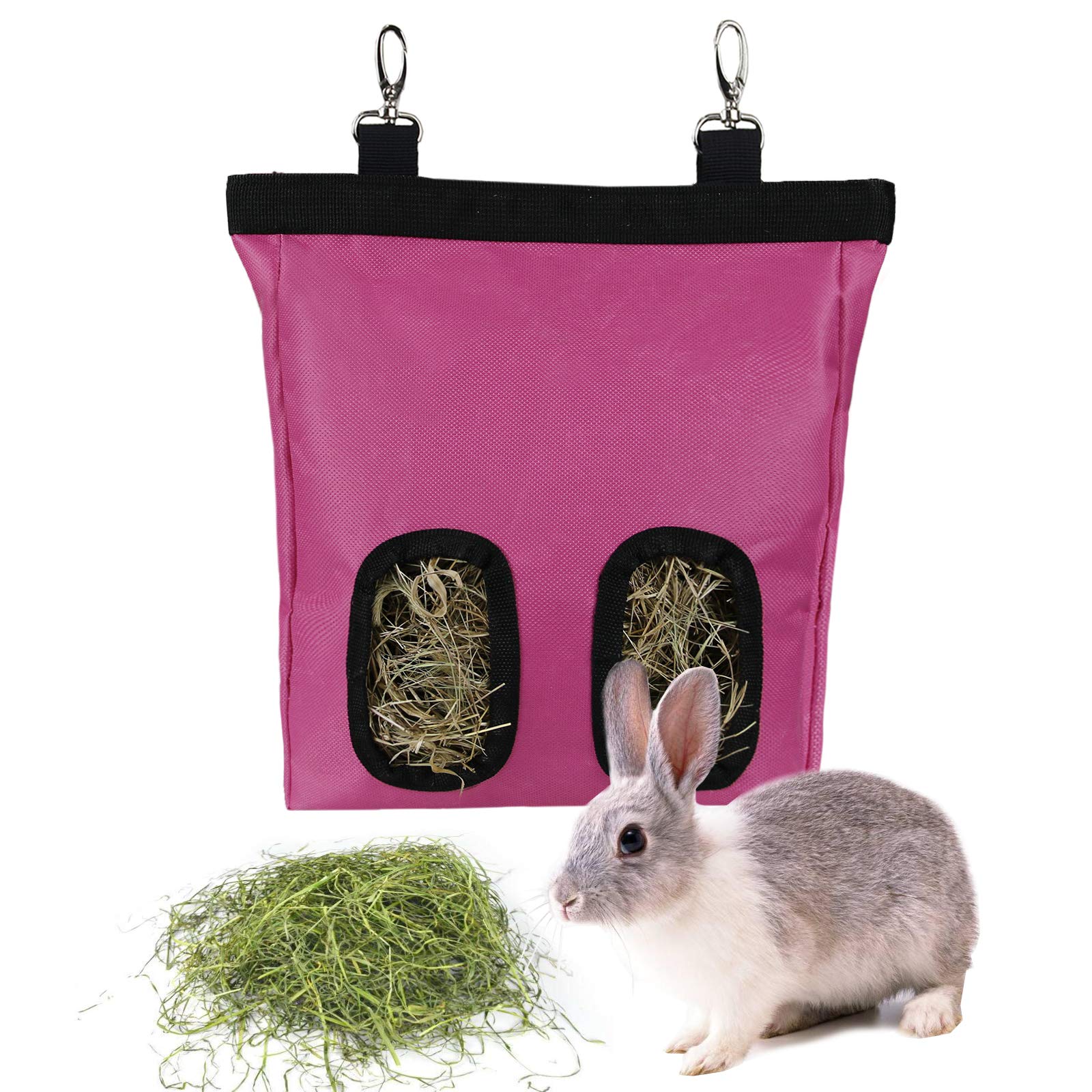 Rabbit Hay Feeder Bag Guinea Pigs Hanging Hay Rack Manger Holder Dispenser Small Animal Feeder Storage Pouch For Bunny Chinchill