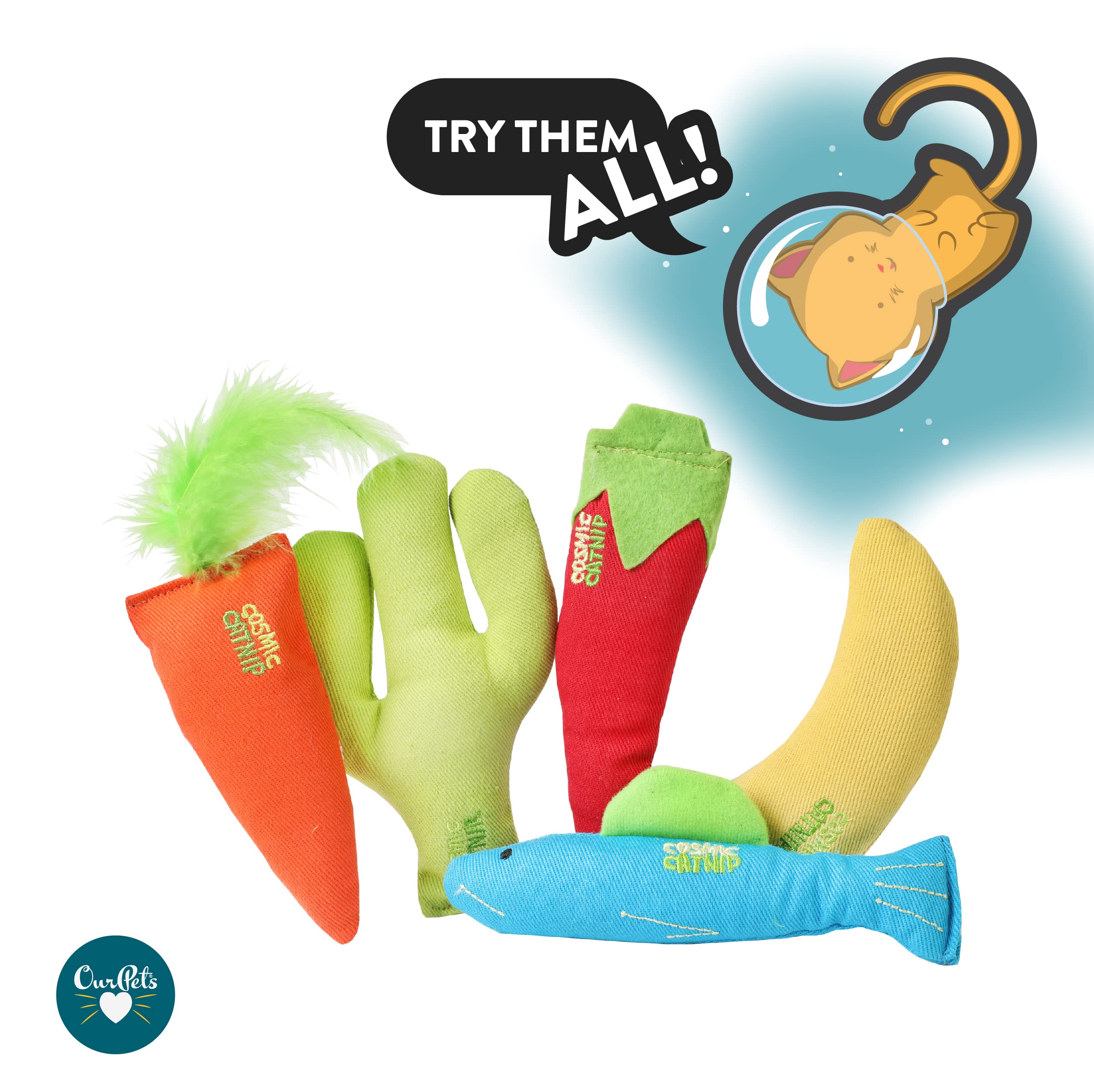 Our Pets 100-Percent North American Catnip Filled Fish Cat Toy (Interactive Cat Chew Toy), Annette (1050011546)