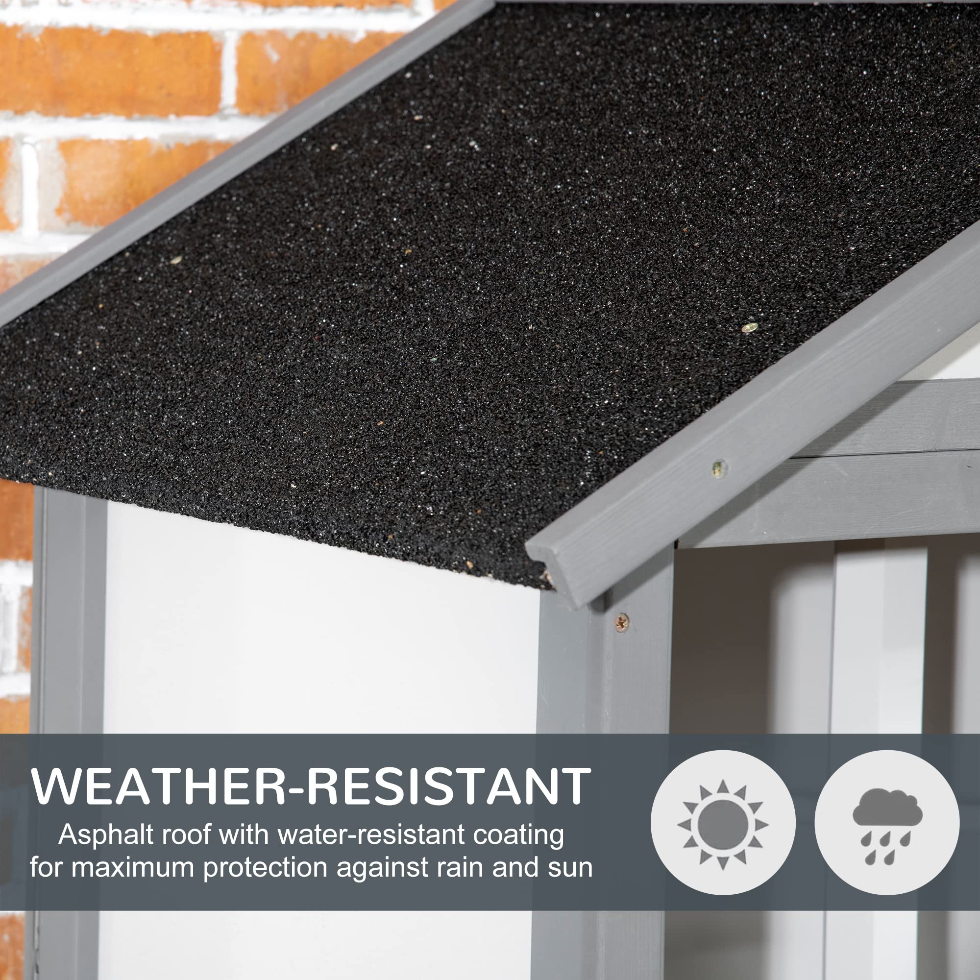 Pawhut 60' Wooden Outdoor Bird Cage For Finches, Parakeet, Large Bird Cage With Removable Bottom Tray 4 Perch, Light Gray