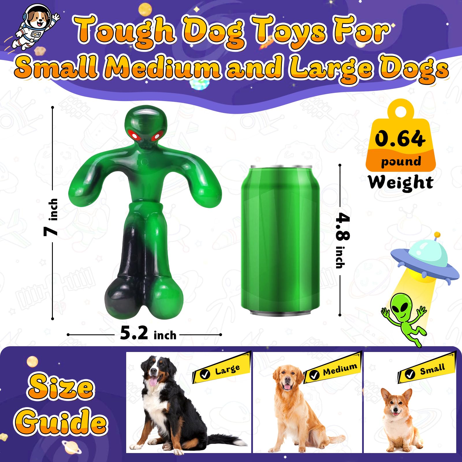 Jeefome Indestructible Dog Toys For Aggressive Chewers:Tough Chew Toys For Medium & Large Breeds-Nylon Dog Bone To Keep Them Bus