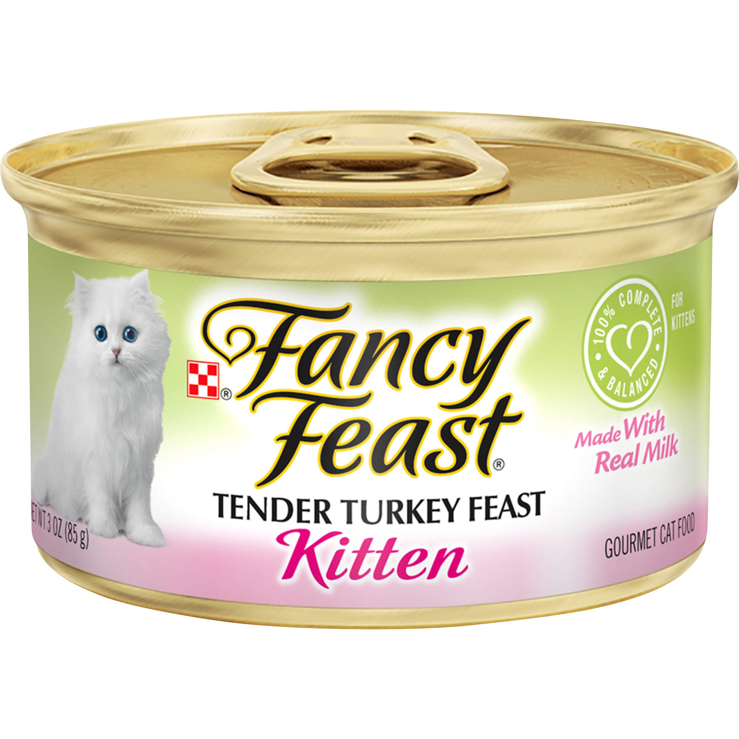 Purina Fancy Feast Kitten Tender Turkey Feast Wet Kitten Food Pate - (Pack of 24) 3 oz. Cans