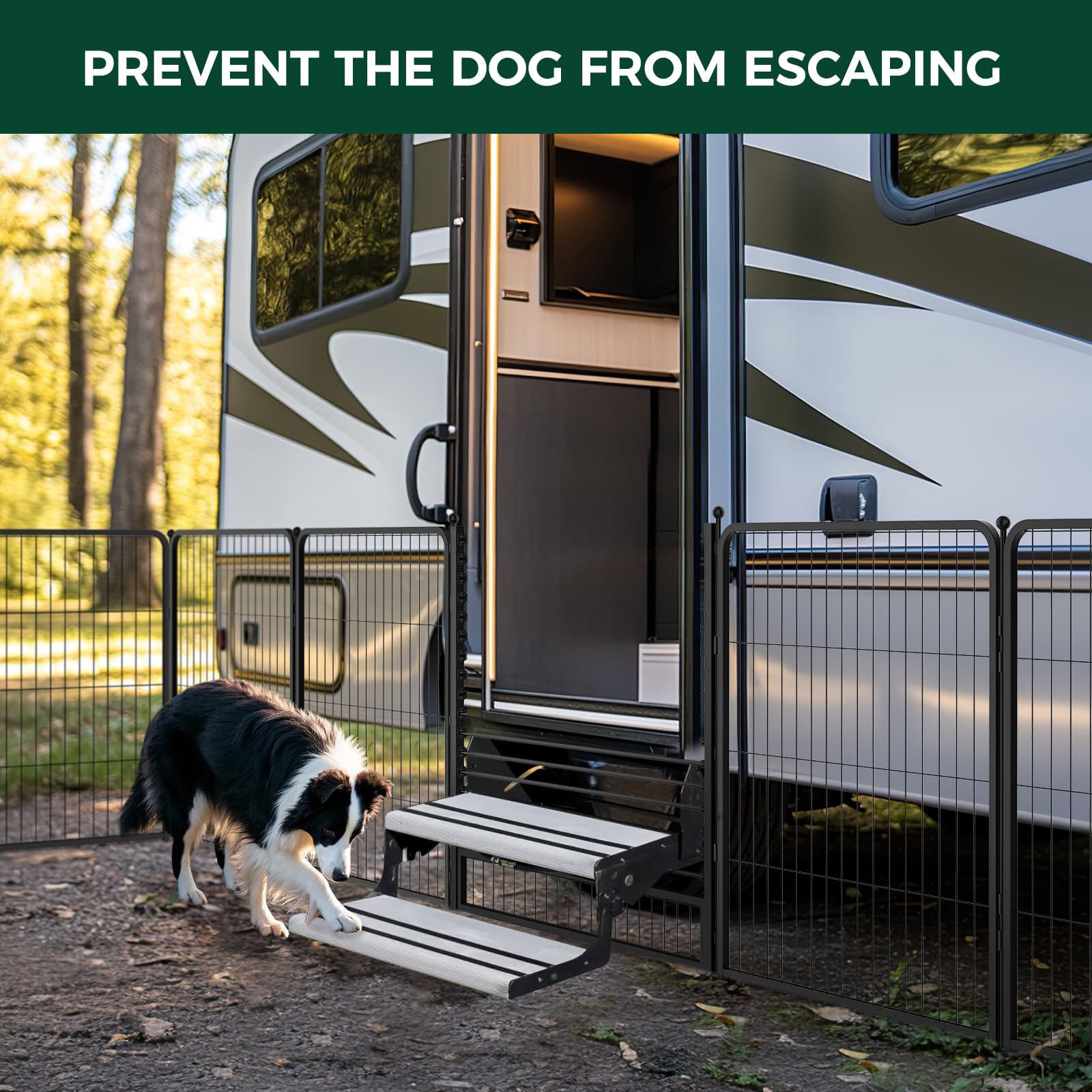 Fxw Rv Step Grid (Playpen Not Included) - Dog Barrier For Rv Stairs, Compatible Fxw Playpenpatent Pending