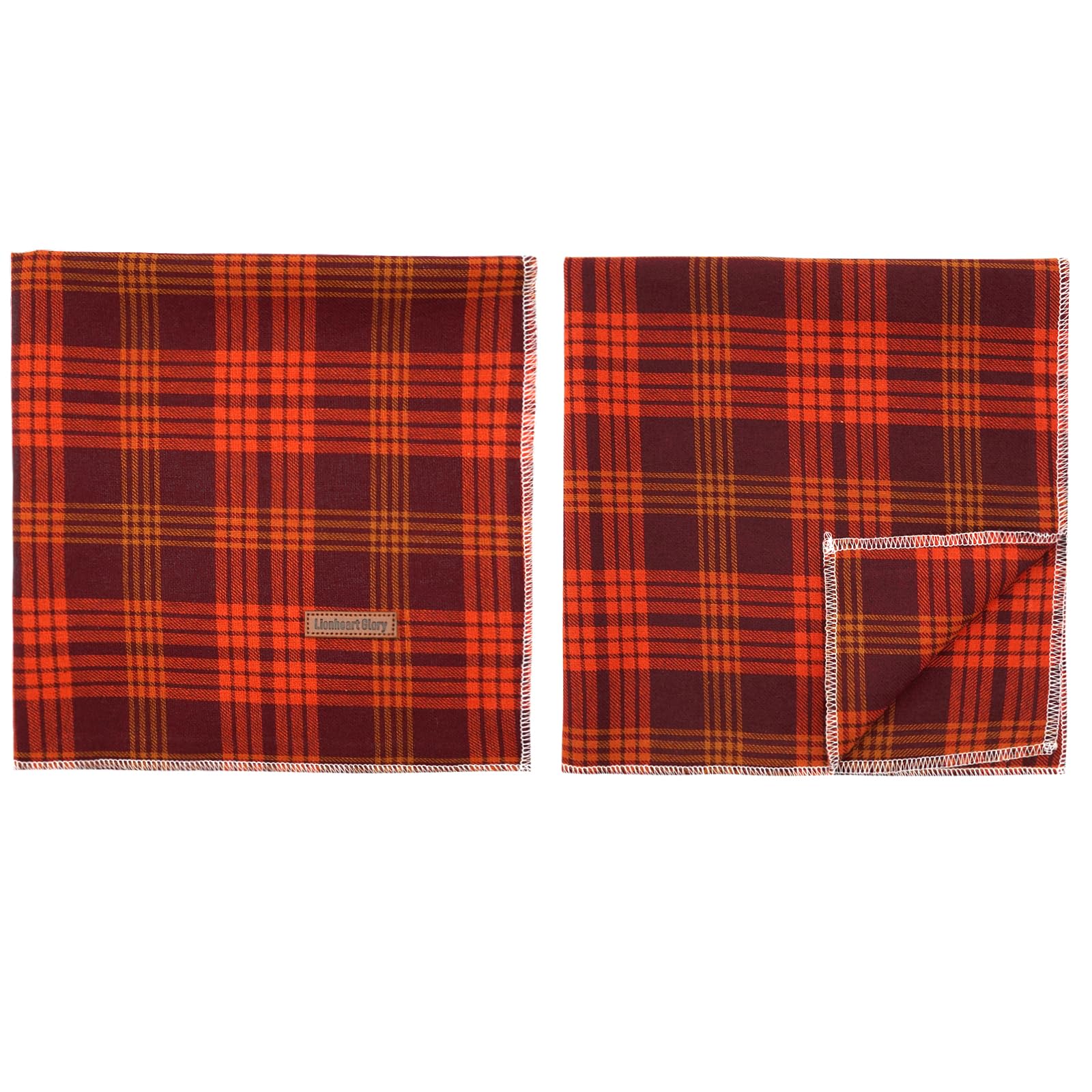 Lionheart Glory Plaid Dog Scarf, Washable Soft Bandana For Small To Large Dogs, Boys & Girls