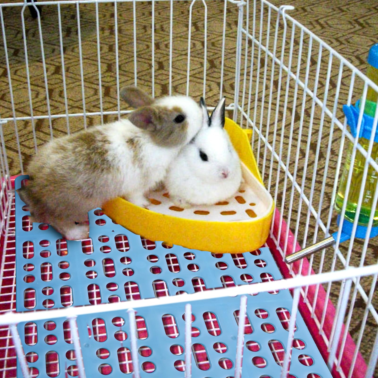 Tobeelec 12 Pcs Plastic Rabbit Cage Mat Durable Rabbit Feet Pad Small Animal Feet Pad Cage Resting Mat With A Convenient Connect