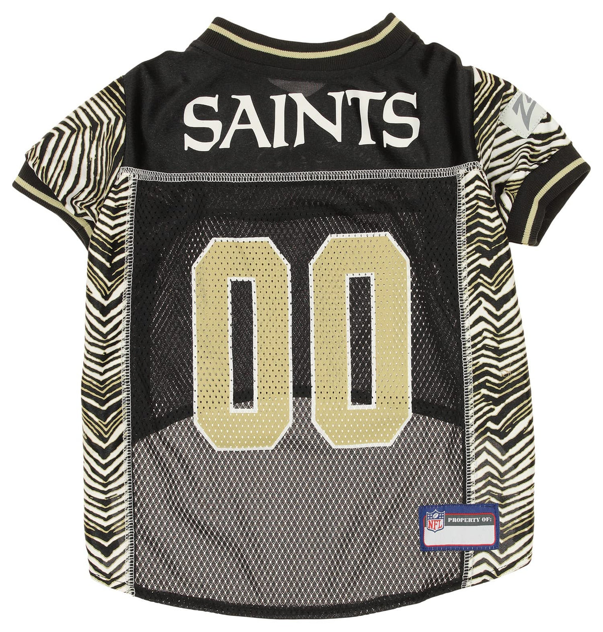 Zubaz Nfl Team Pet Jersey For Dogs, New Orleans Saints, Small