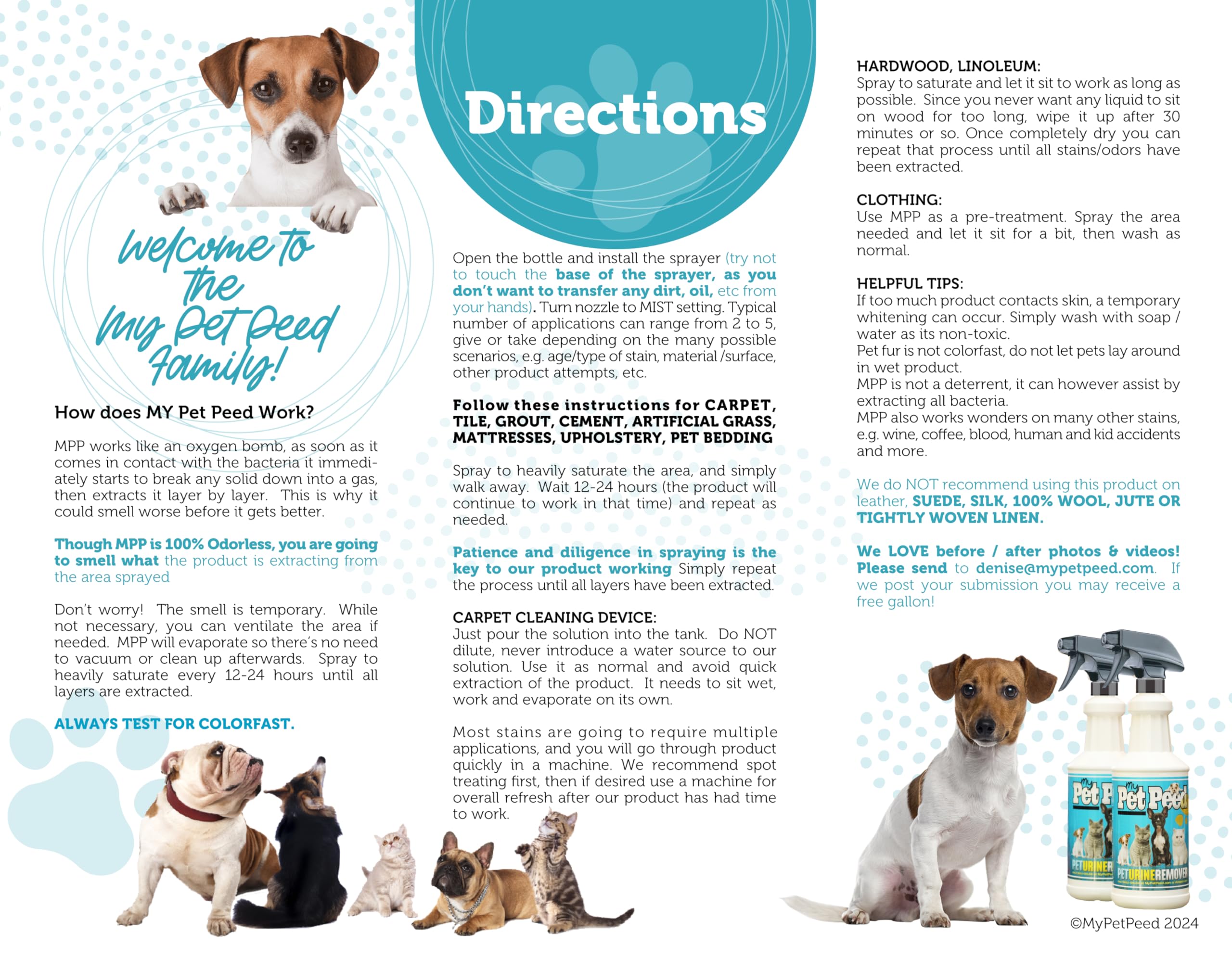 My Pet Peed 1 Gallon Refill Pet Stain & Complete Odor Eliminator (Sprayer Not Included)