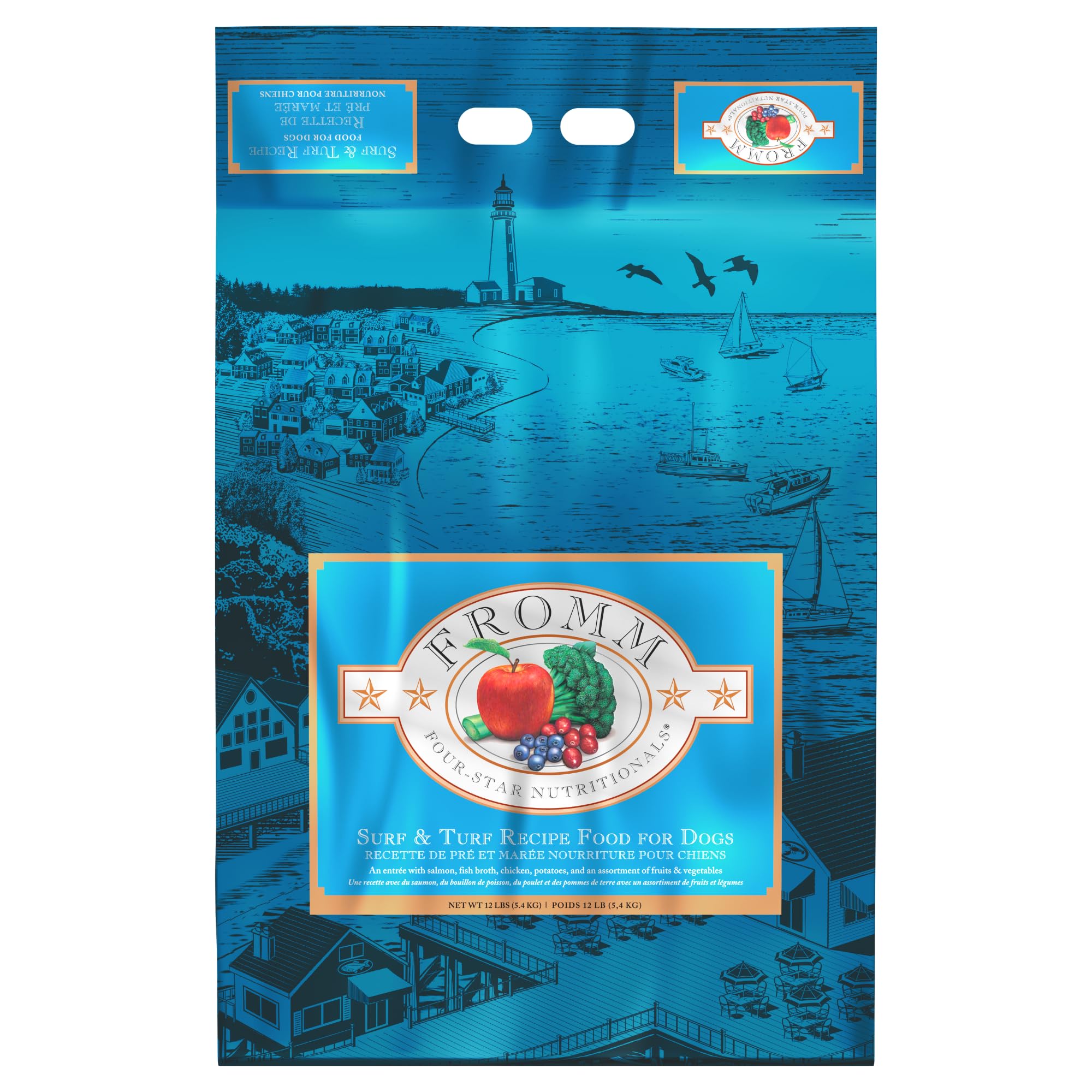 Fromm Four-Star Nutritionals Surf & Turf Dog Food - Premium Dry Dog Food - Salmon Recipe - 12 lb