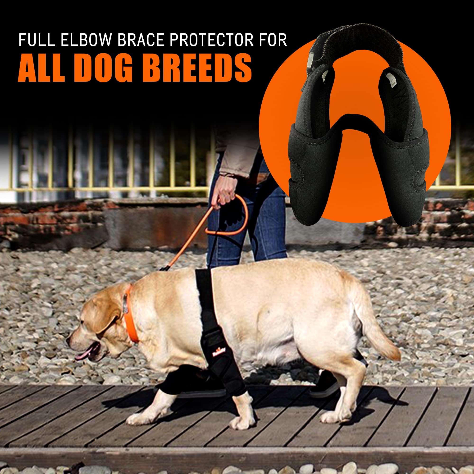 NeoAlly Dog Elbow Brace Protector Pads for Canine Elbow and Shoulder Support Elbow Hygroma, Dysplasia, Osteoarthritis, Elbow Cal