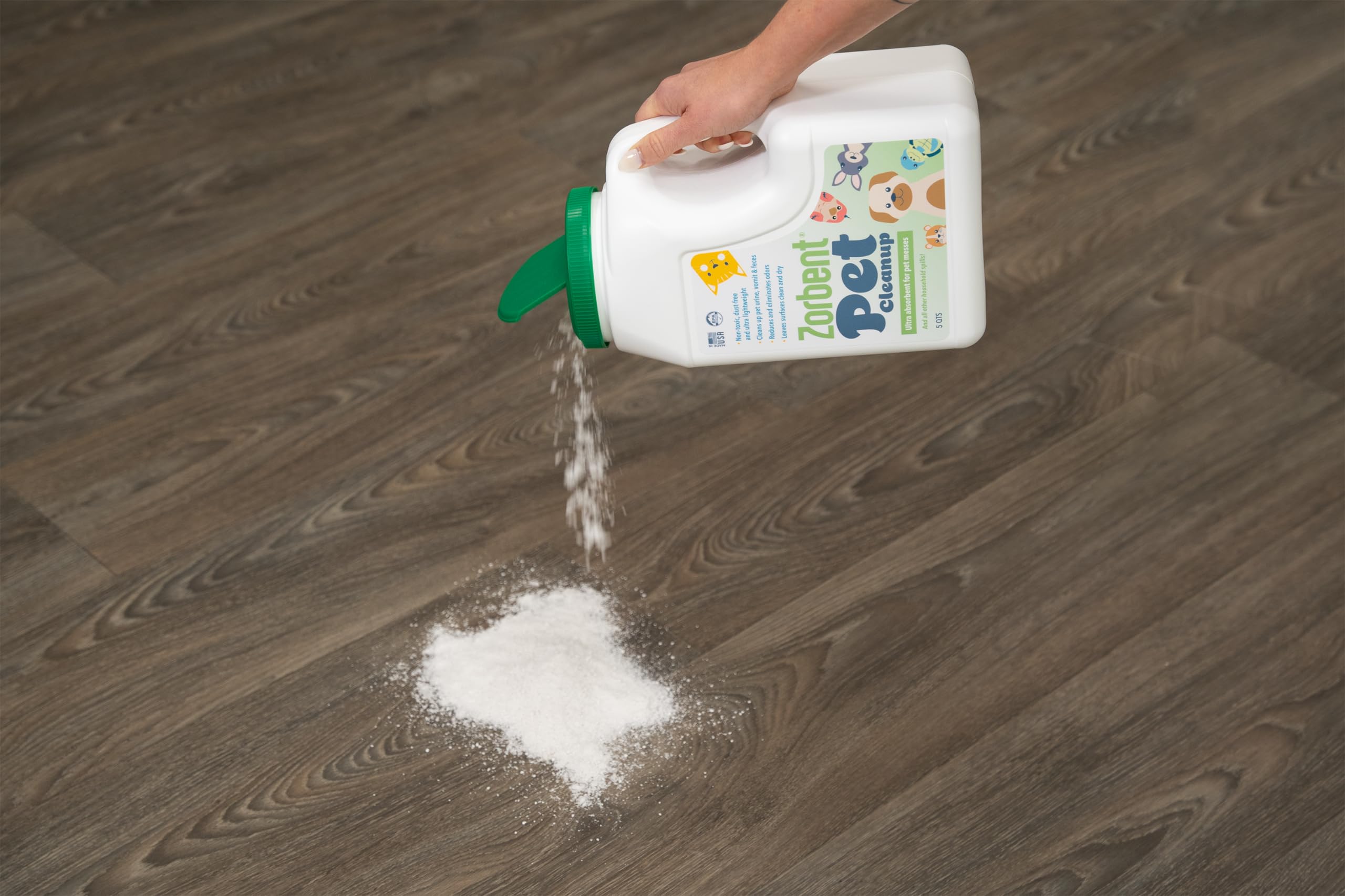 Zorbent Pet Cleanup - Industrial-Grade Pet Mess Cleaner Tackles The Grossest Pet Messes In Seconds. Each Jug Absorbs Up To 1 Gal
